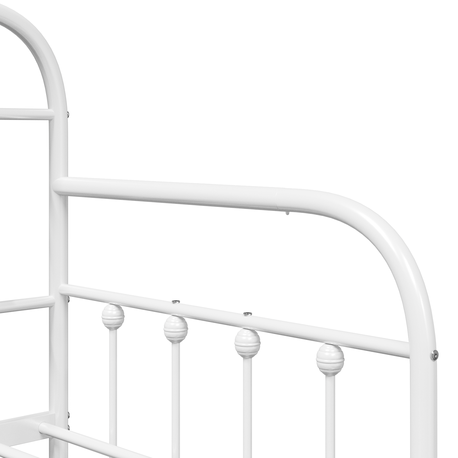 Beds & Bed Frames White Metal 80 x 200 cm Durable Bed Frame - Image 9