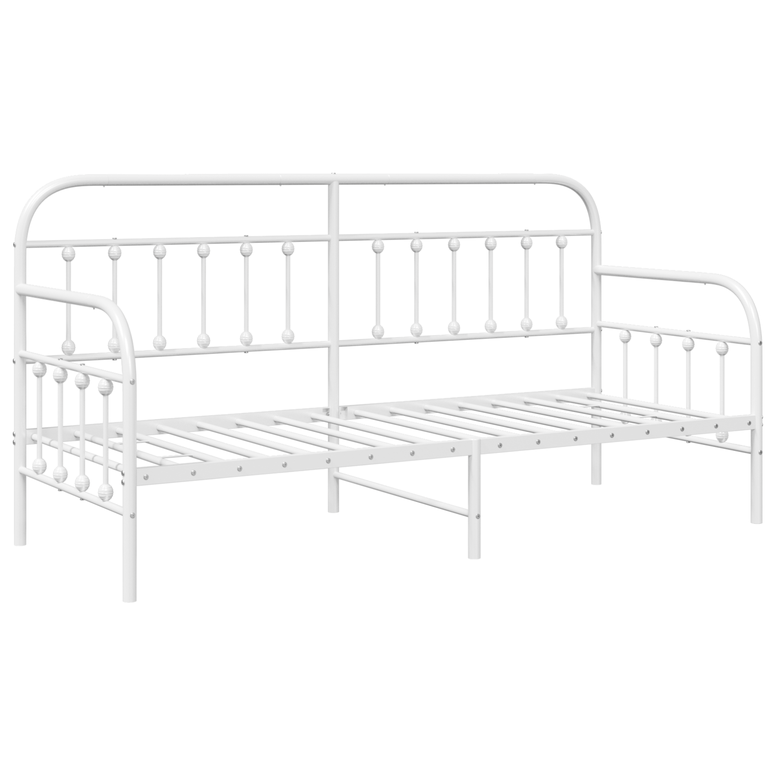 Beds & Bed Frames White Metal 80 x 200 cm Durable Bed Frame - Image 3