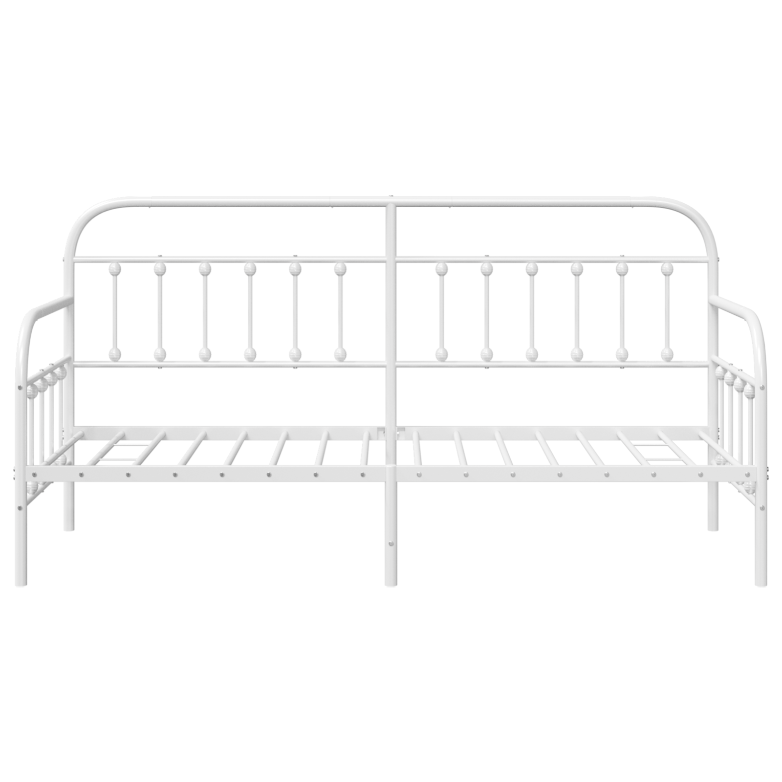 Beds & Bed Frames White Metal 80 x 200 cm Durable Bed Frame - Image 6