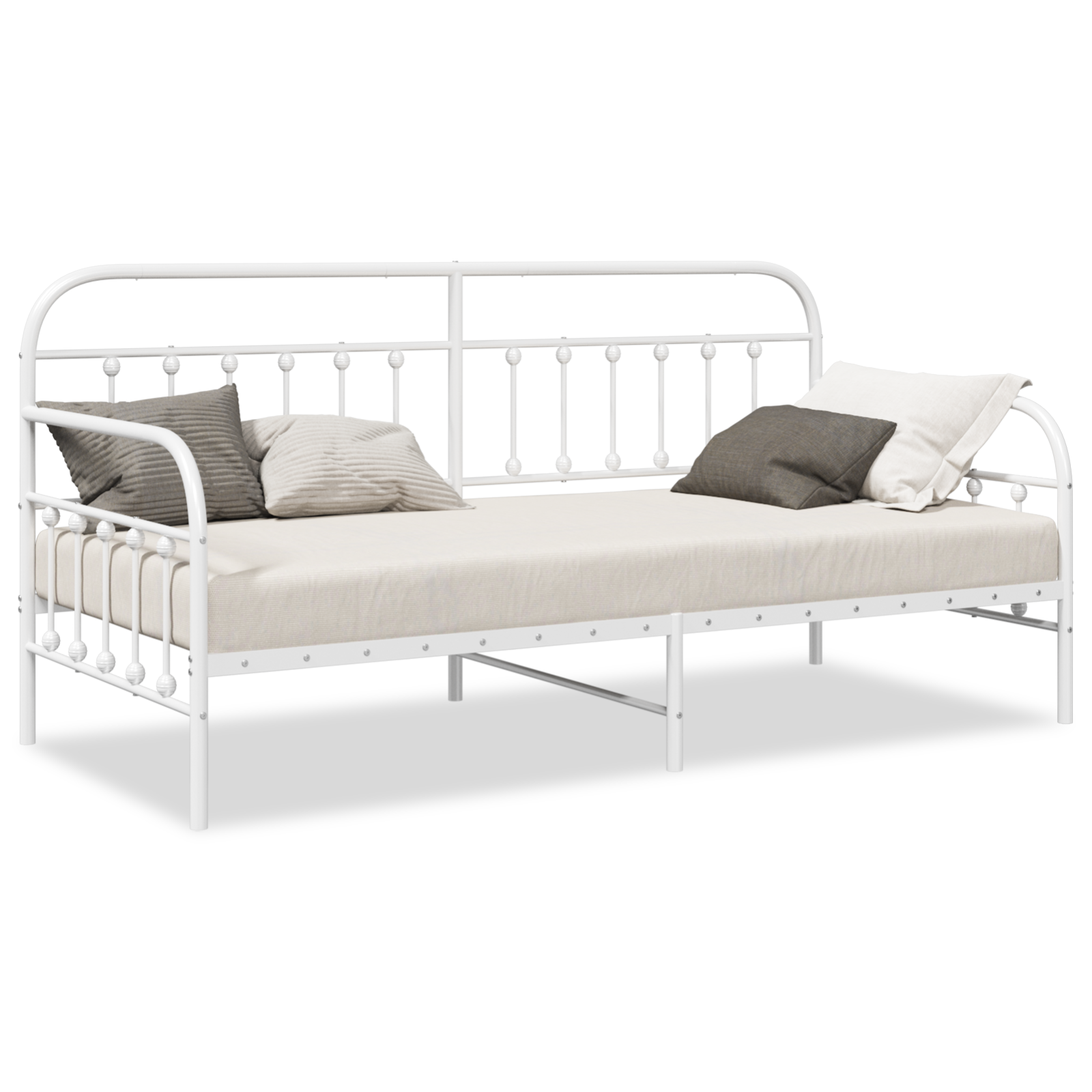 Daybed Frame White 100x190 cm Steel - Image 4