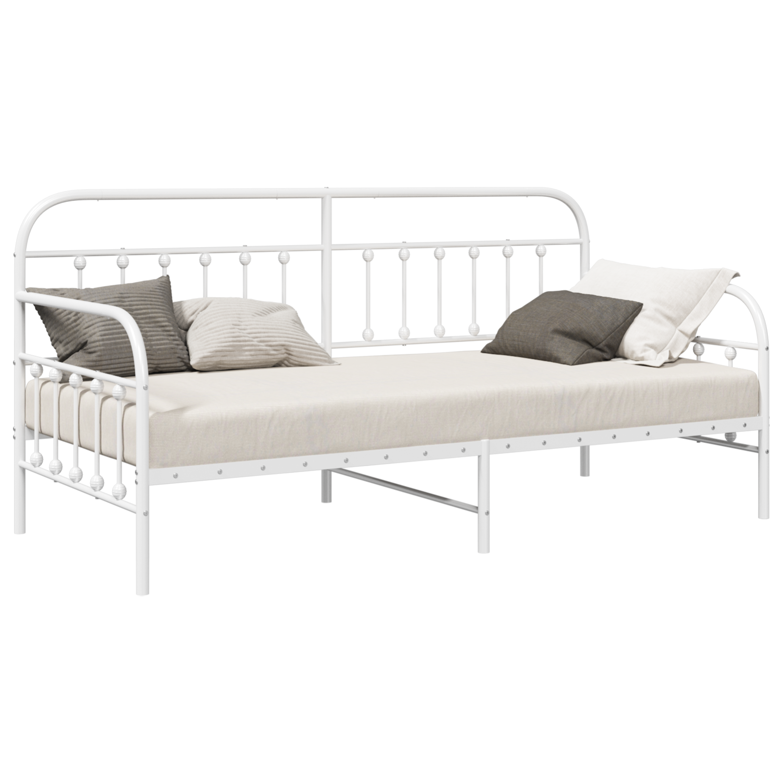 Daybed Frame White 100x190 cm Steel - Image 2