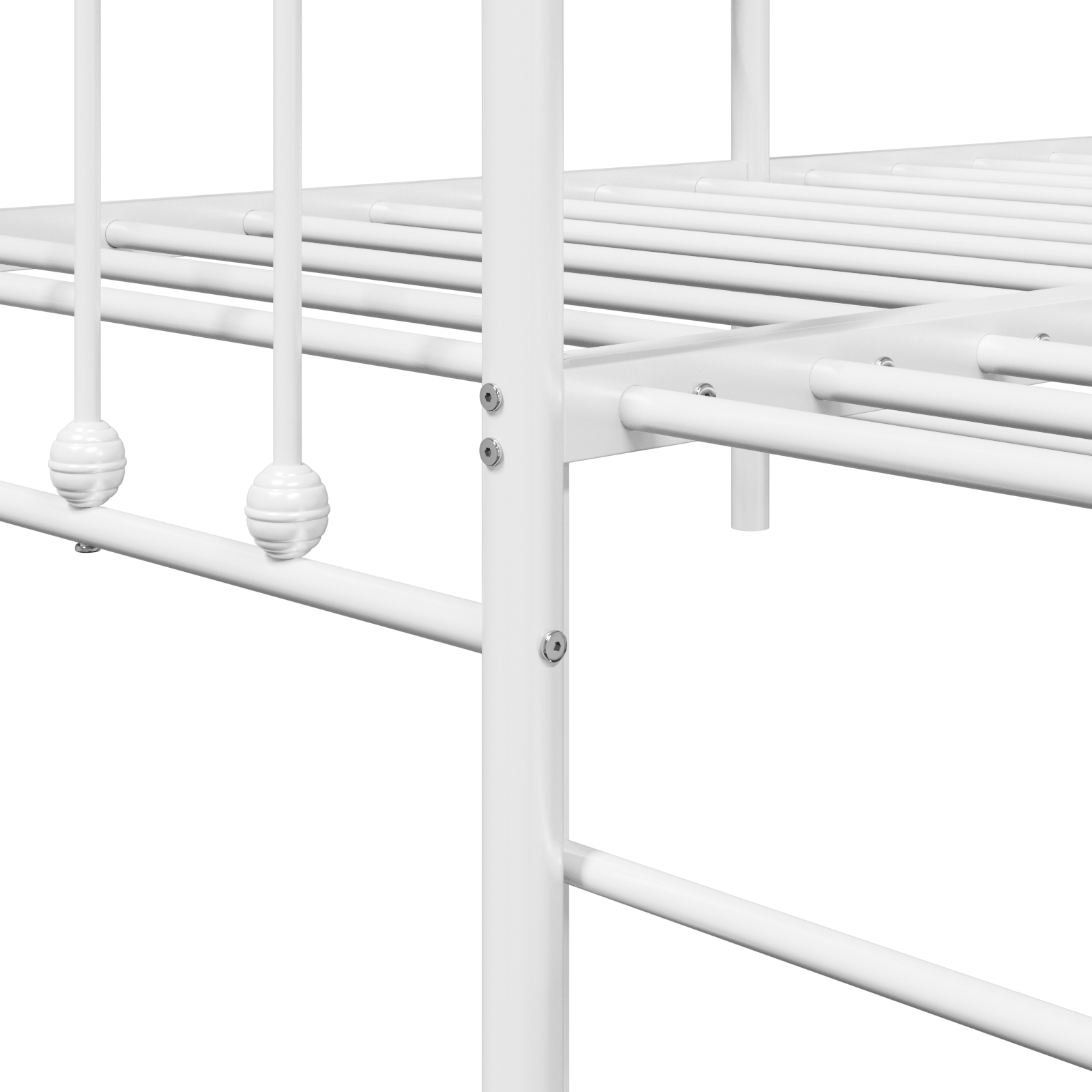 Daybed Frame with Trundle White 75x190 cm Steel - Image 10