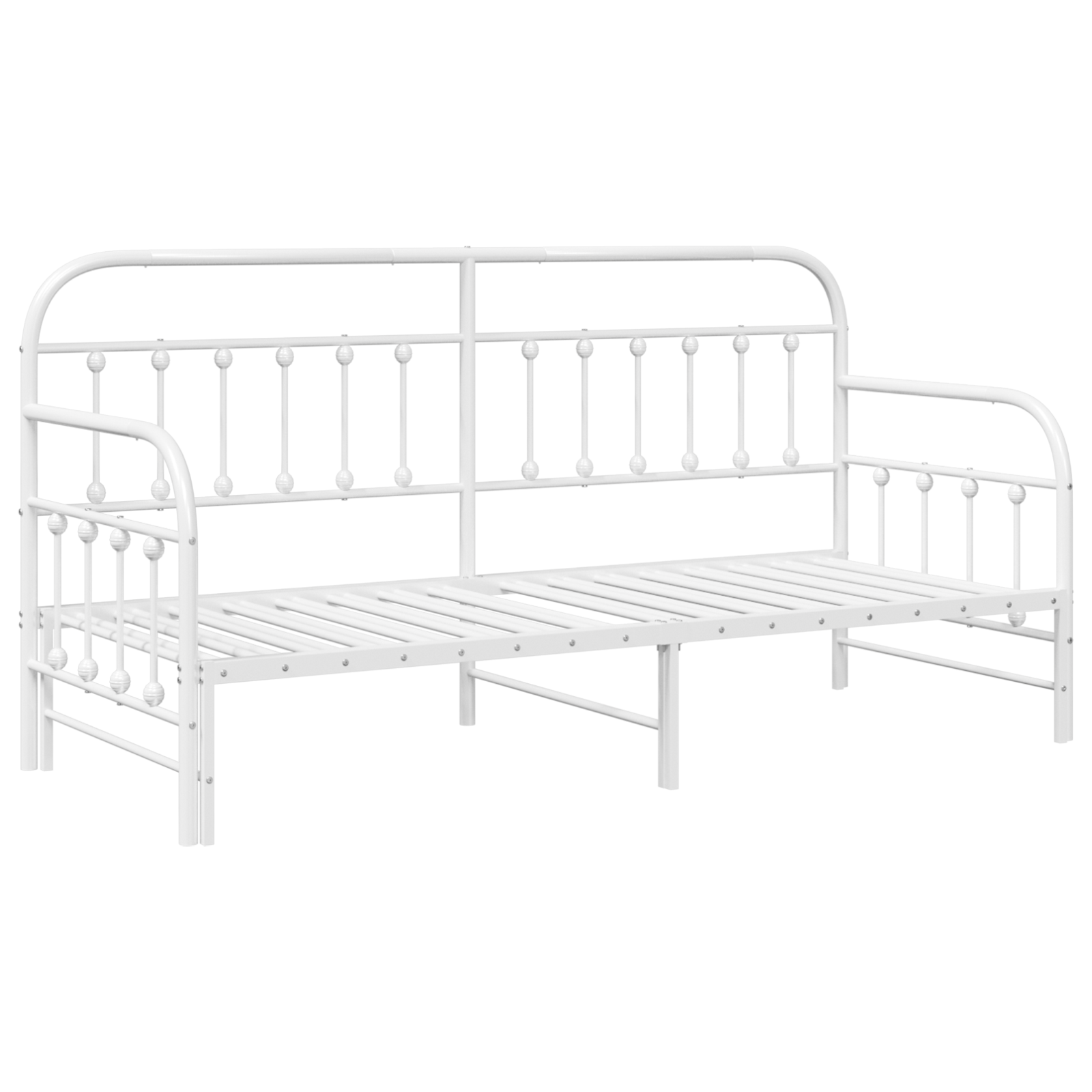 Dienos lovos rėmas su čiužiniu Baltas 75x190 cm Plienas - Image 3