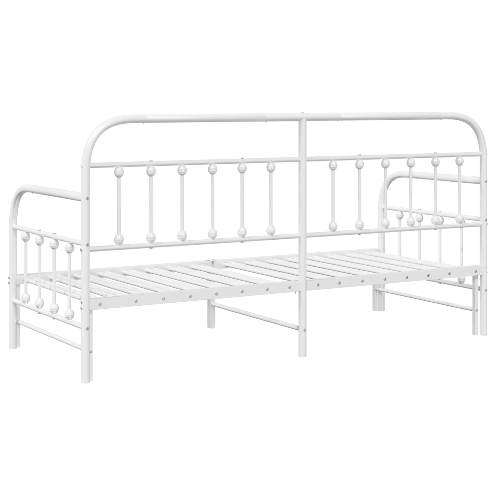 Dienos lovos rėmas su čiužiniu Baltas 75x190 cm Plienas - Image 8