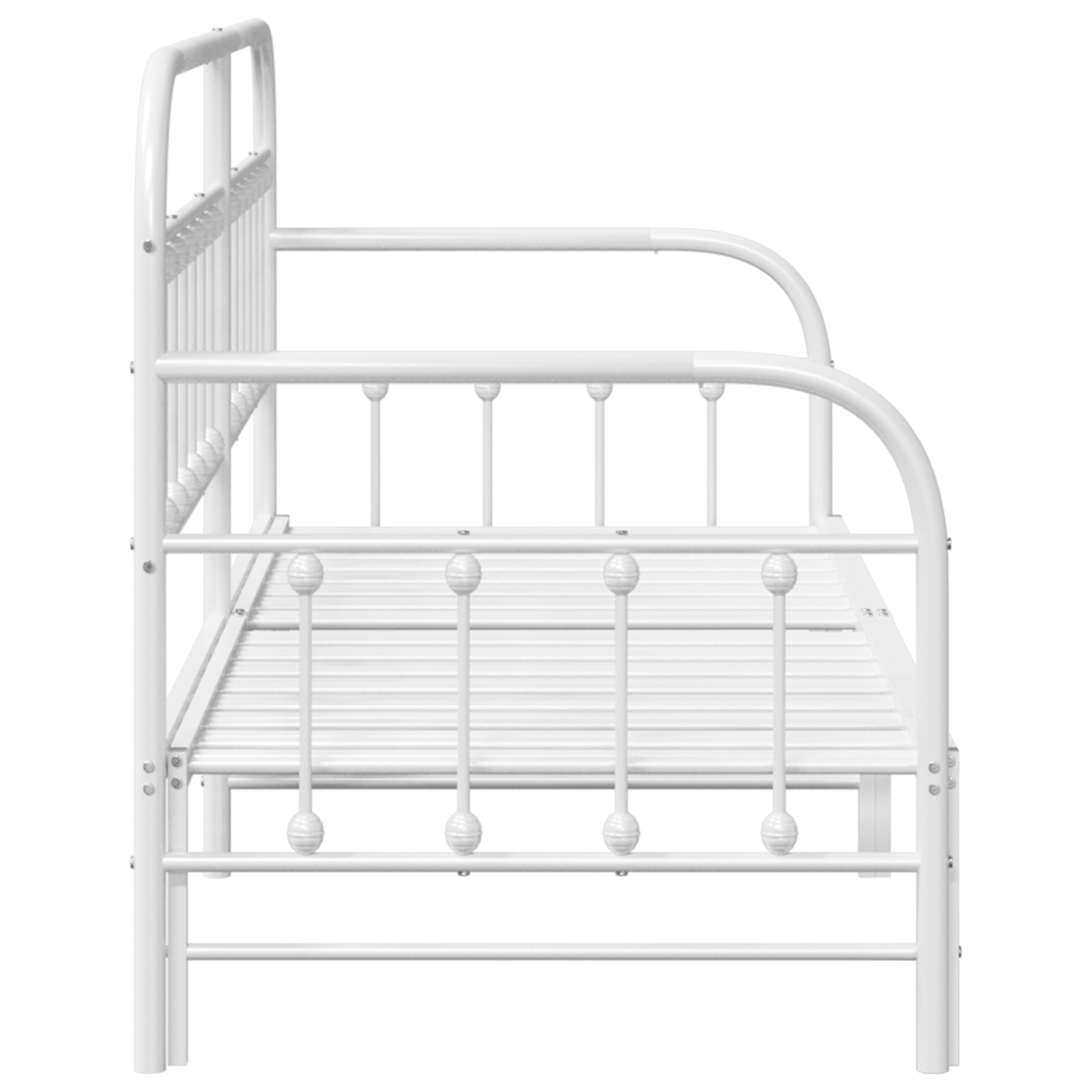 Dienos lovos rėmas su čiužiniu Baltas 75x190 cm Plienas - Image 7