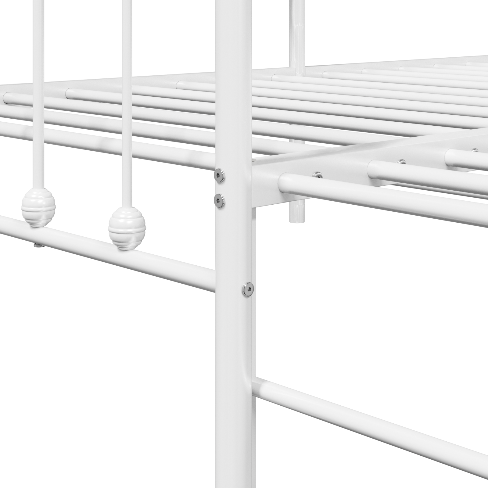 Daybed Frame with Trundle White 100x190 cm Steel - Image 10