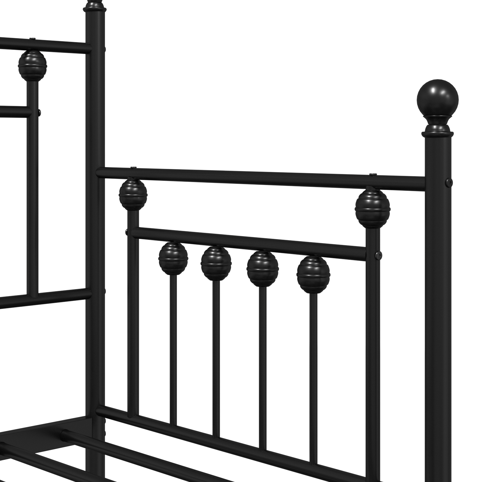 Beds & Bed Frames Black Metal 75 x 190 cm Black Bed Frame - Image 9