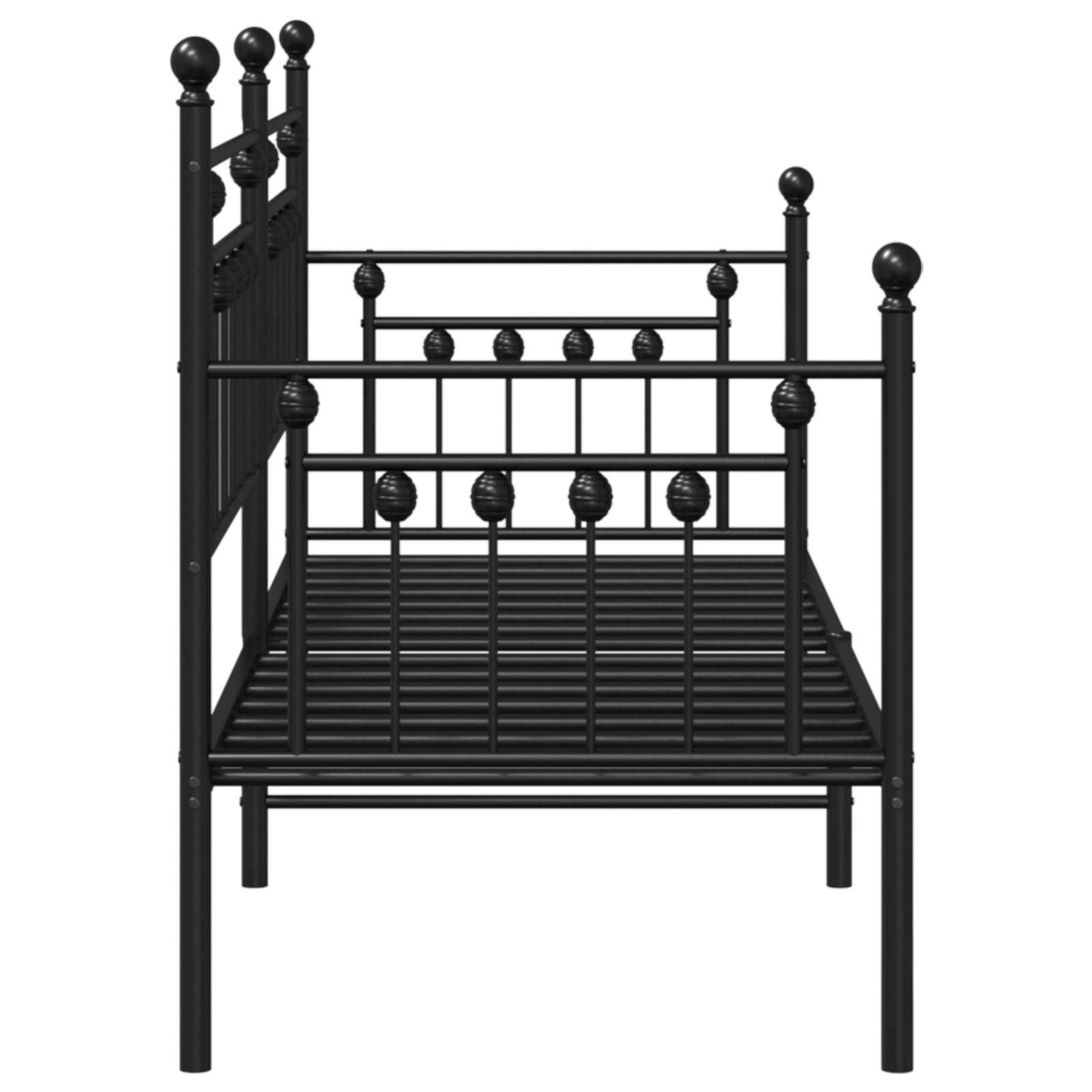Beds & Bed Frames Black Metal 75 x 190 cm Black Bed Frame - Image 7
