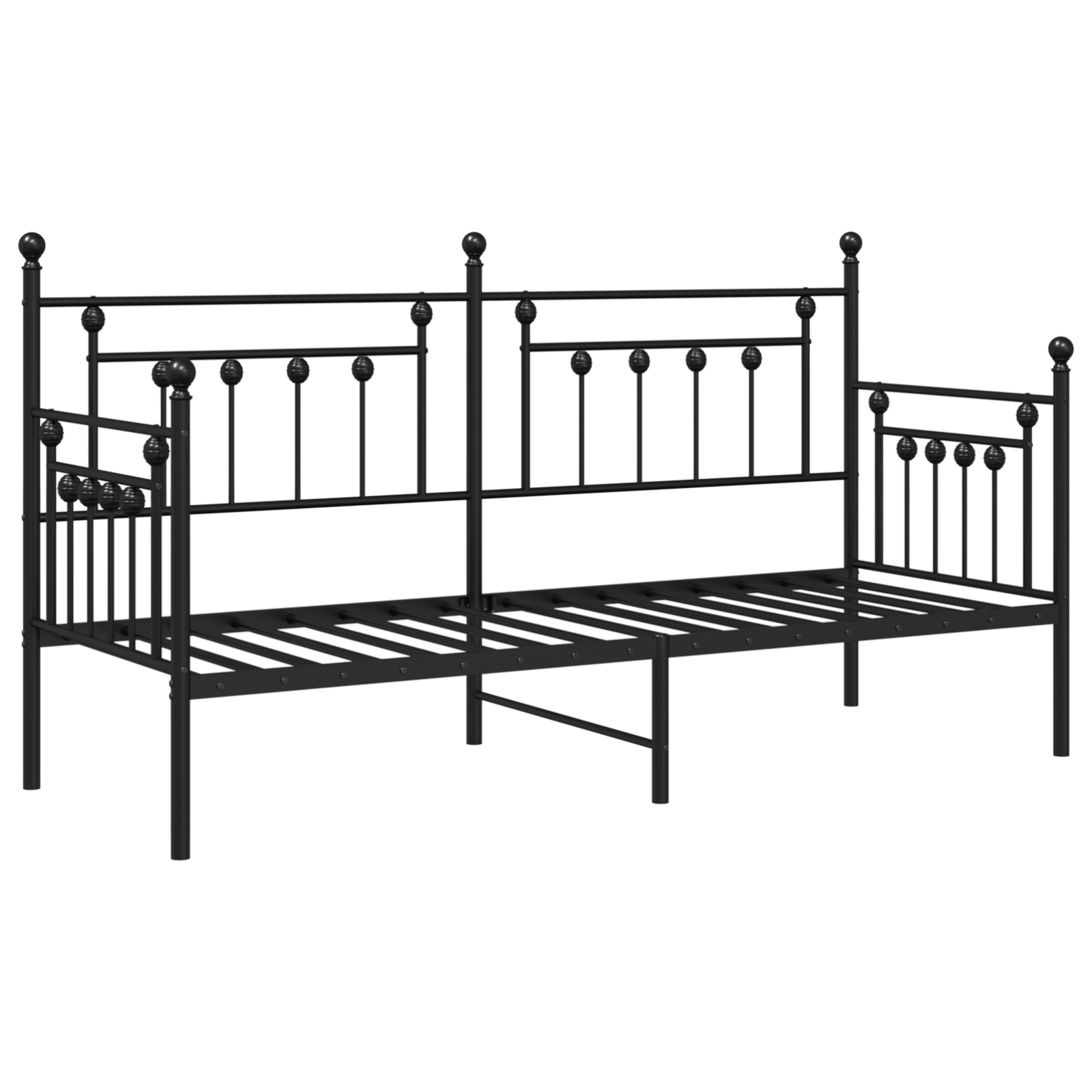 Daybed Frame Black 80x200 cm Steel - Image 3