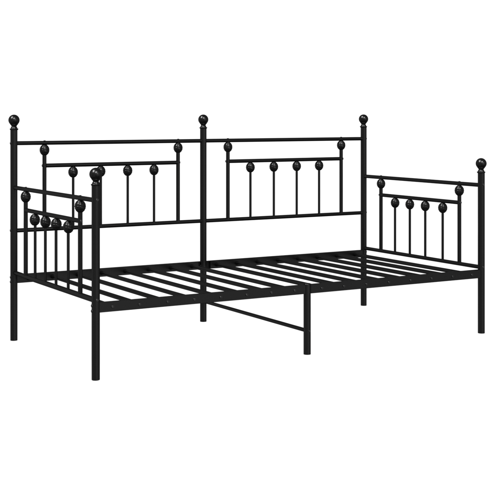 Daybed Frame Black 90x190 cm Steel - Image 3