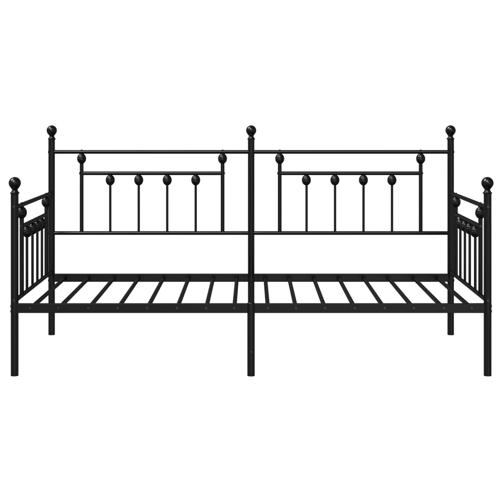 Daybed Frame Black 90x190 cm Steel - Image 6