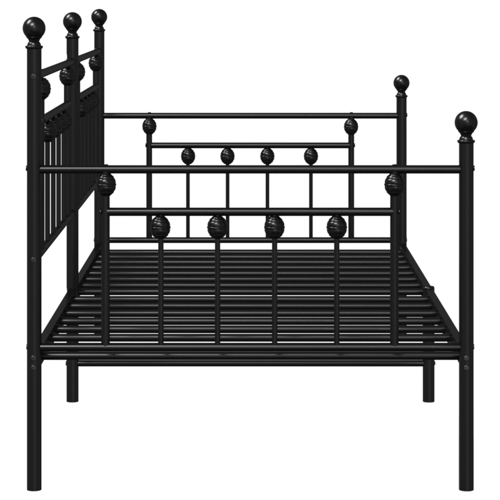 Daybed Frame Black 90x190 cm Steel - Image 7