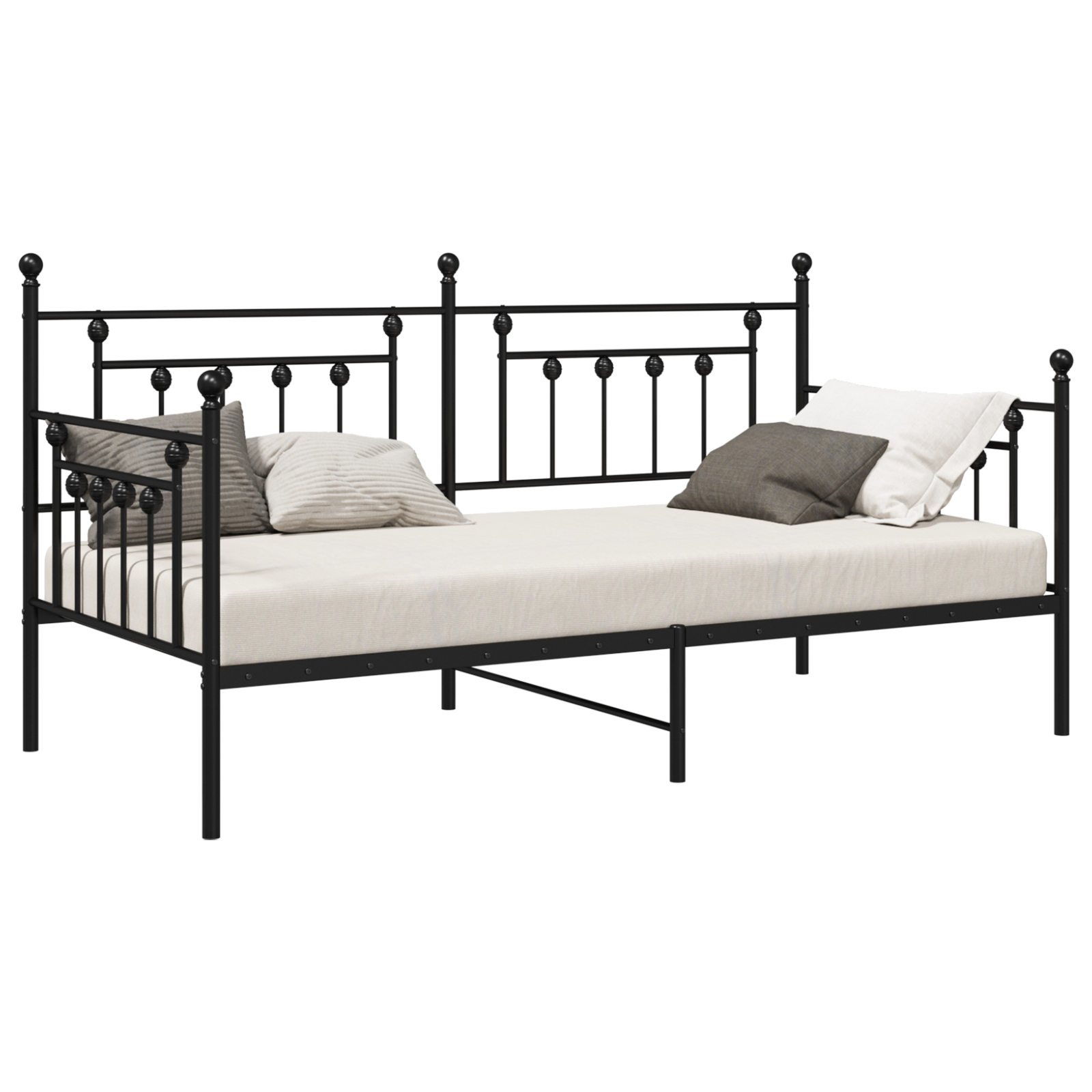 Daybed Frame Black 90x190 cm Steel - Image 2