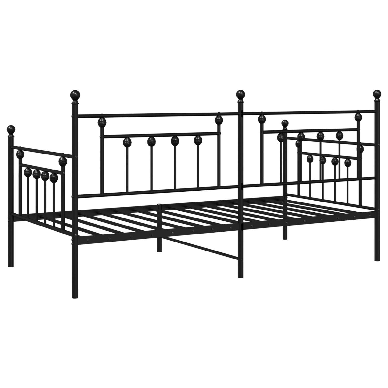 Daybed Frame Black 100x190 cm Steel - Image 8
