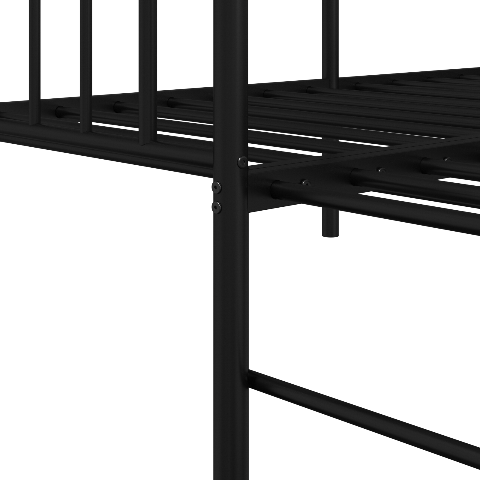 Daybed Frame with Trundle Black 75x190 cm Steel - Image 10