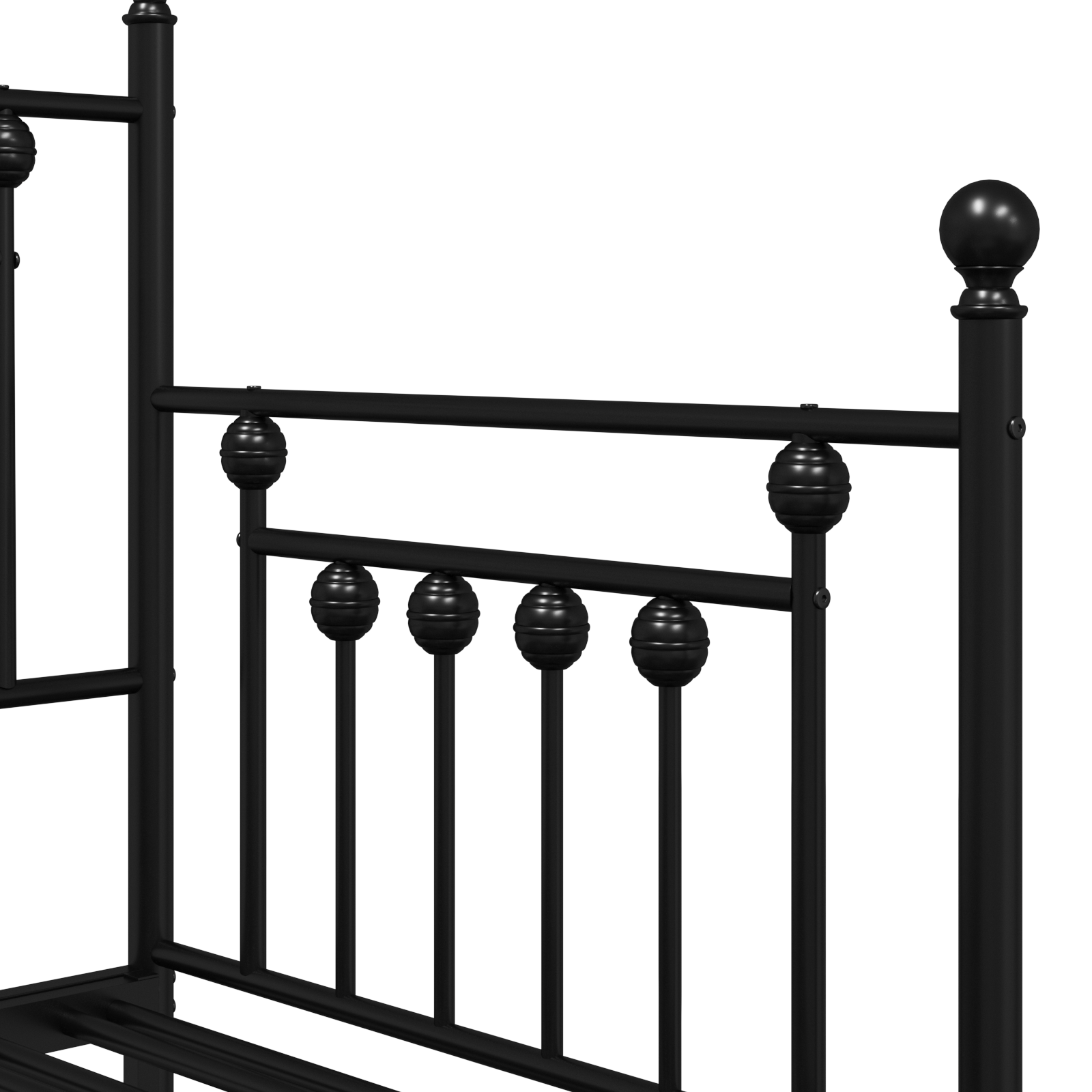 Daybed Frame with Trundle Black 80x200 cm Steel - Image 9