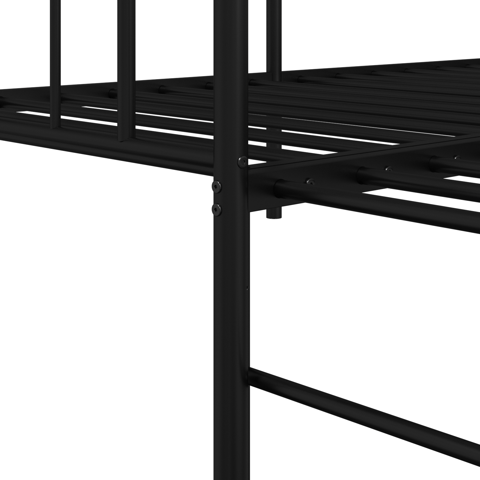 Daybed Frame with Trundle Black 107x203 cm Steel - Image 10