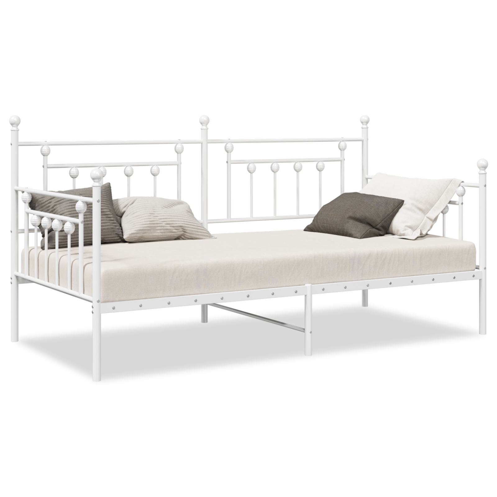 Daybed Frame White 100x200 cm Steel - Image 4