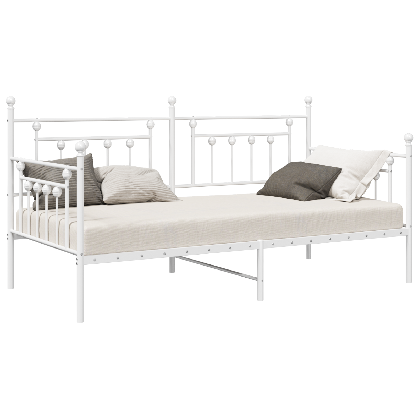 Daybed Frame White 100x200 cm Steel - Image 2
