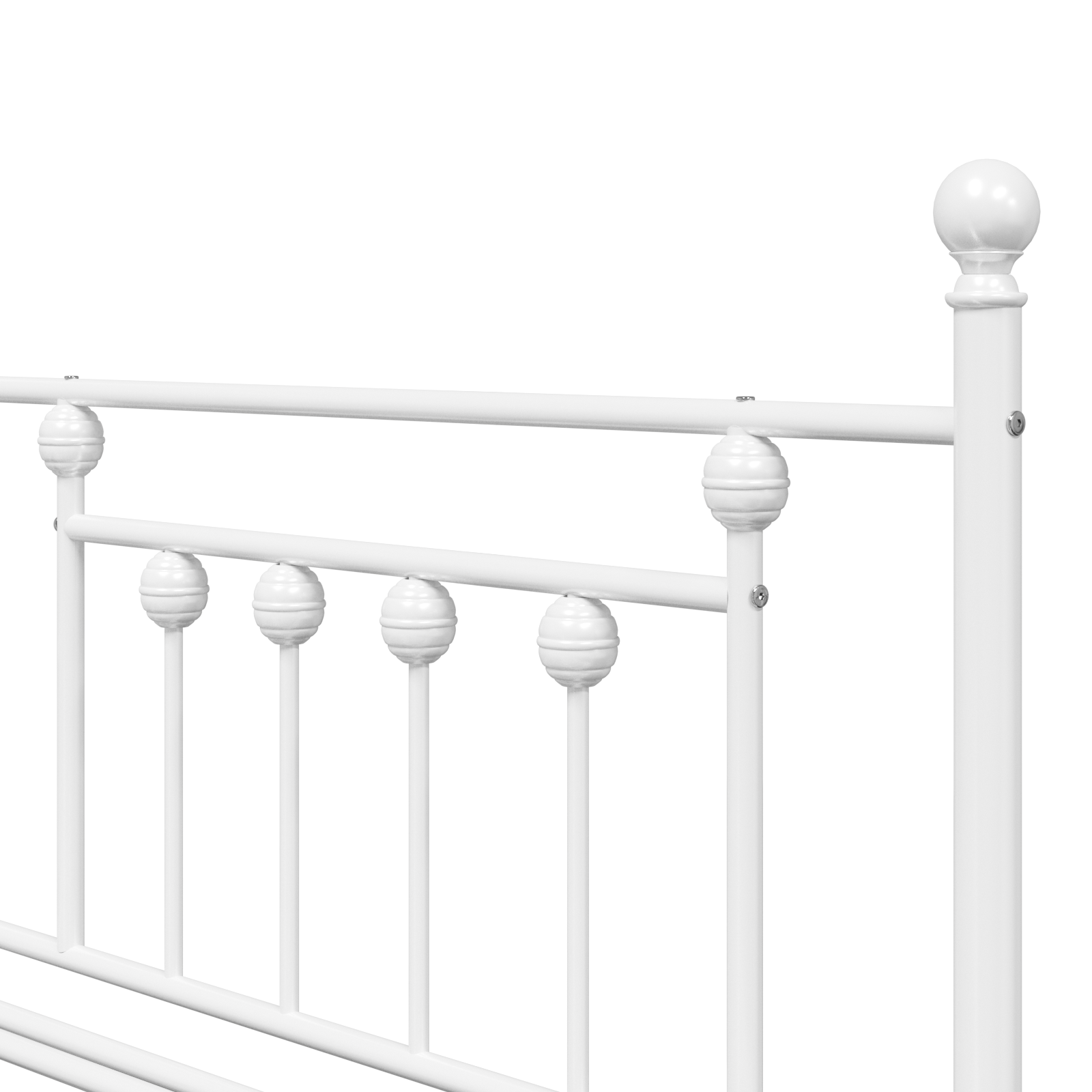 Daybed Frame with Trundle White 90x200 cm Steel - Image 9