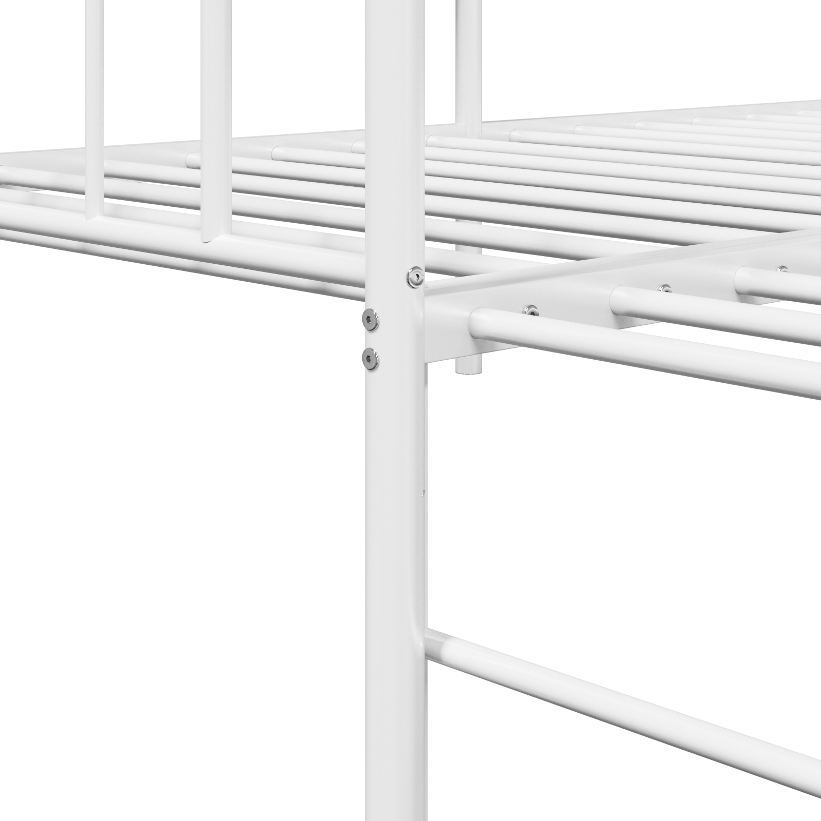 Daybed Frame with Trundle White 90x200 cm Steel - Image 10