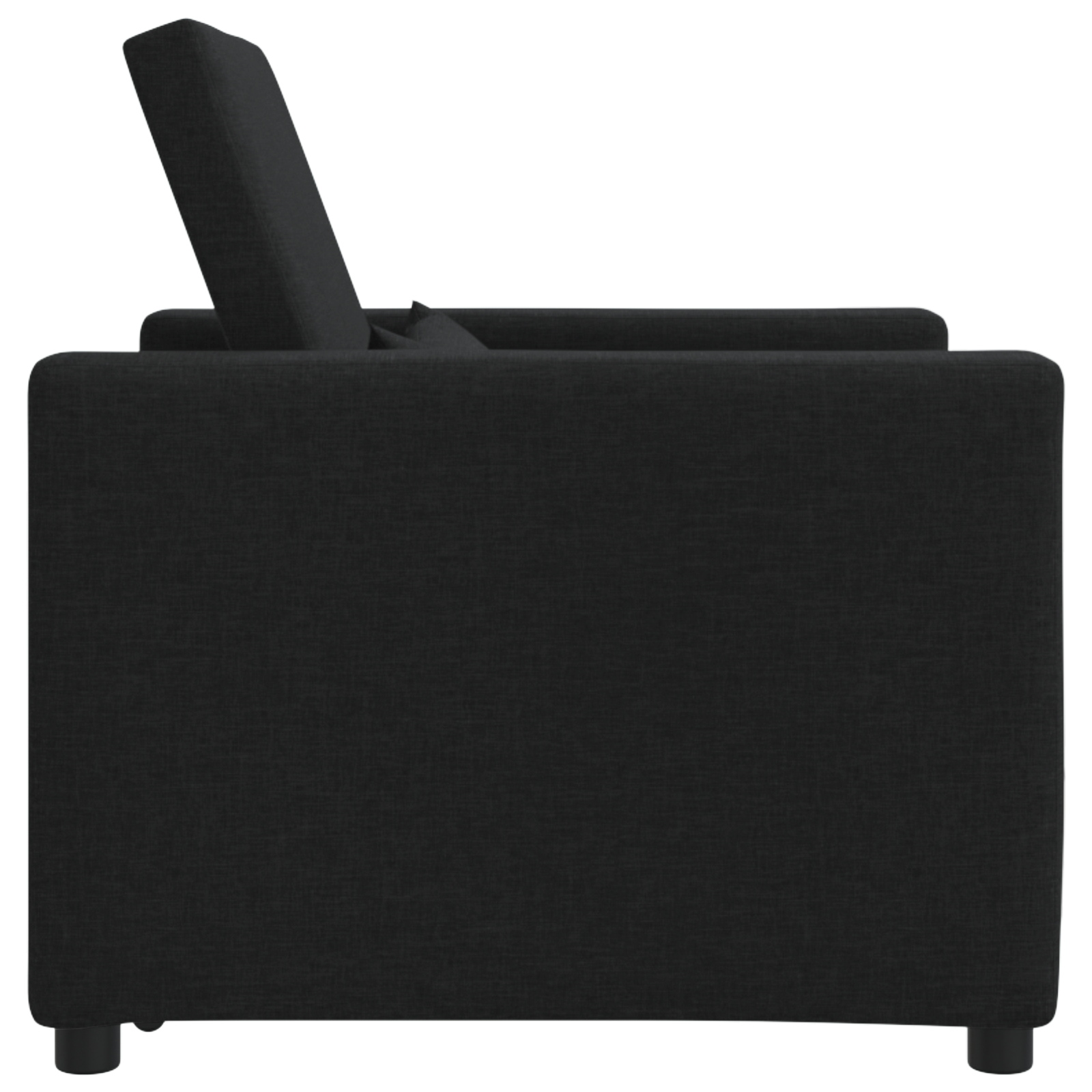 3-in-1 Single Sofa Bed Convertible Black Fabric - Image 6