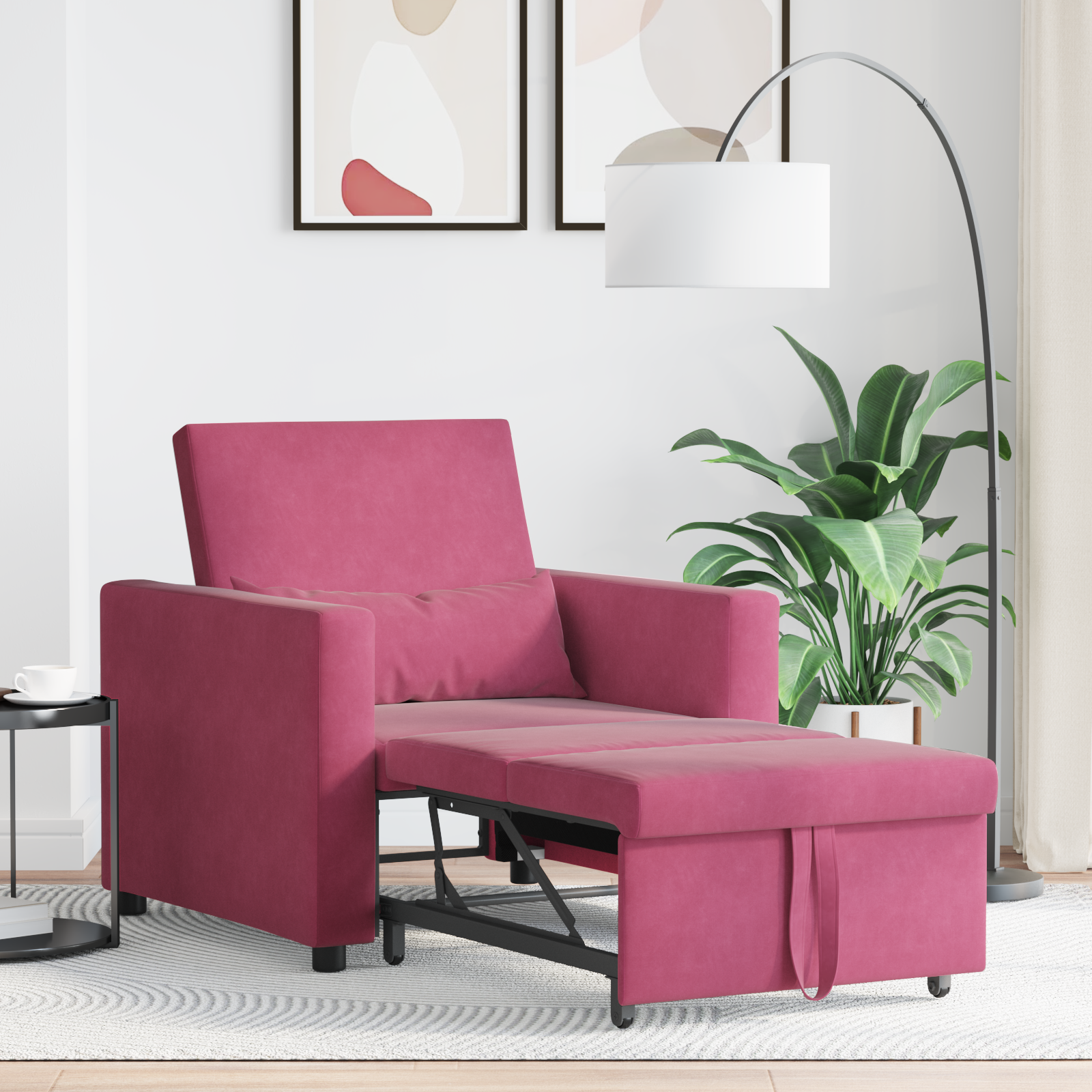 Thumbnail - vidaXL 3-in-1 Schlafsofa Weinrot Samt