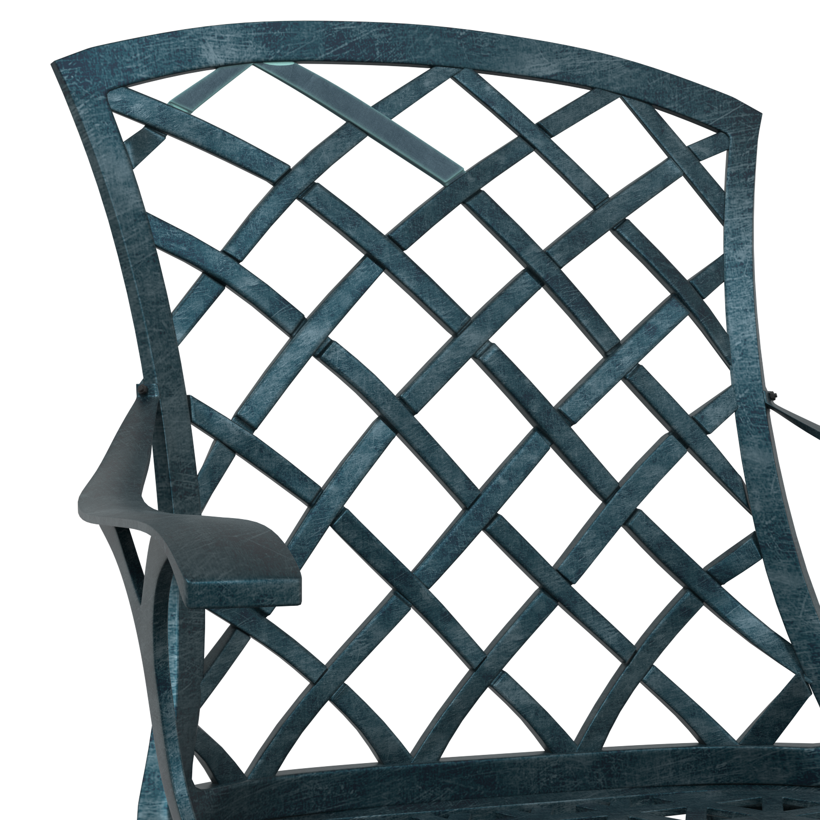 Garden Chairs Stackable 4 pcs Green Cast Aluminium - Image 8