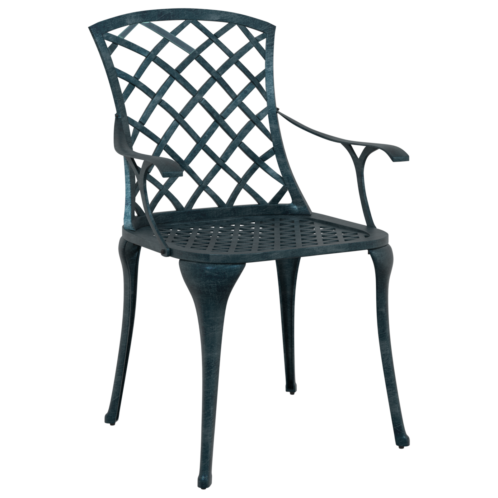 Garden Chairs Stackable 4 pcs Green Cast Aluminium - Image 4