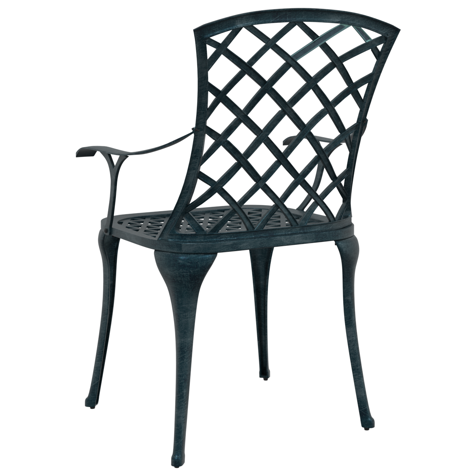 Garden Chairs Stackable 4 pcs Green Cast Aluminium - Image 7