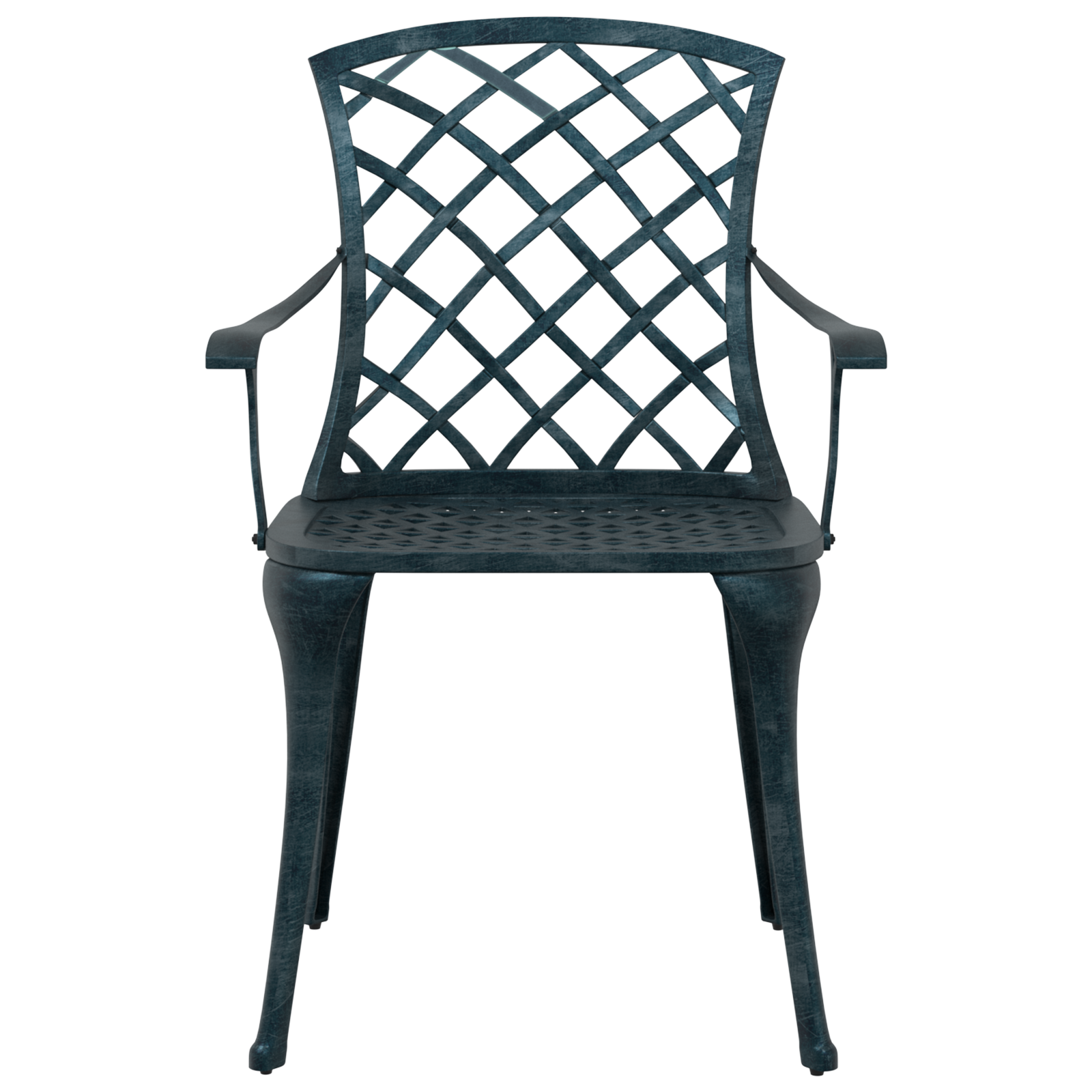 Garden Chairs Stackable 4 pcs Green Cast Aluminium - Image 5