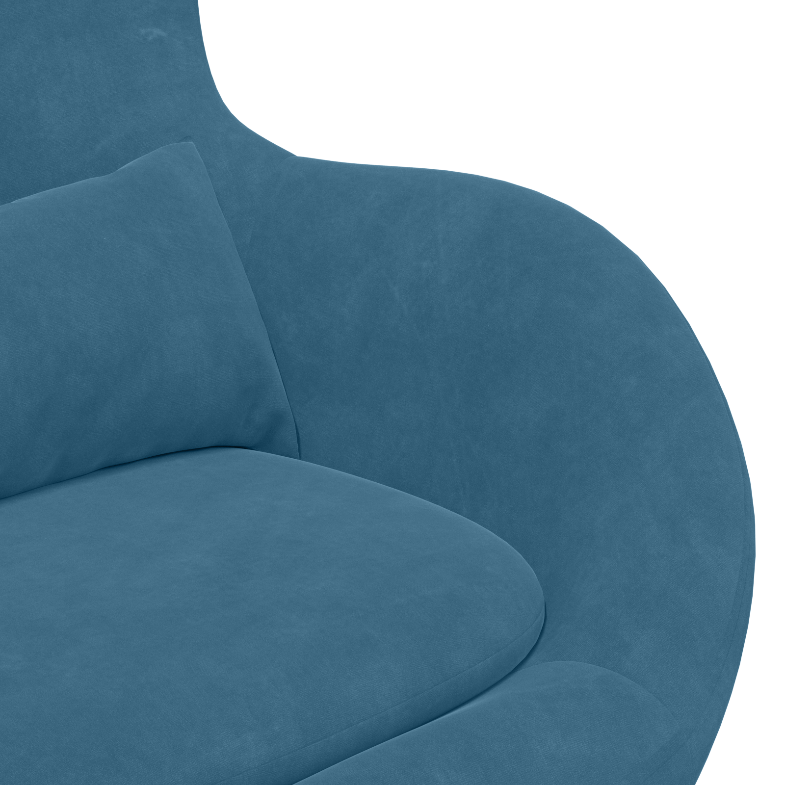 Egg Chair Blue Velvet - Image 7