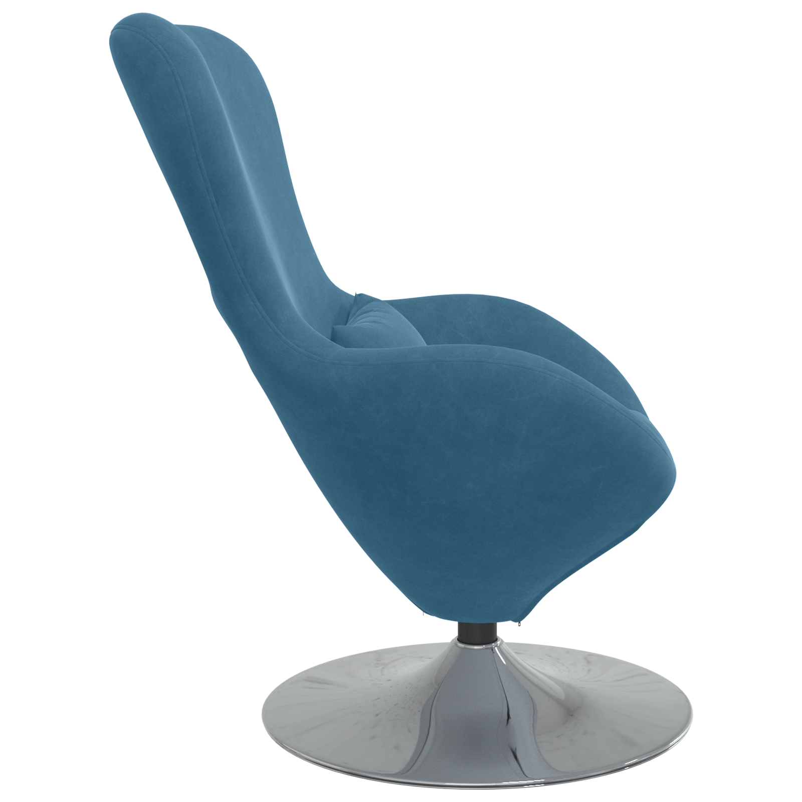 Egg Chair Blue Velvet - Image 5