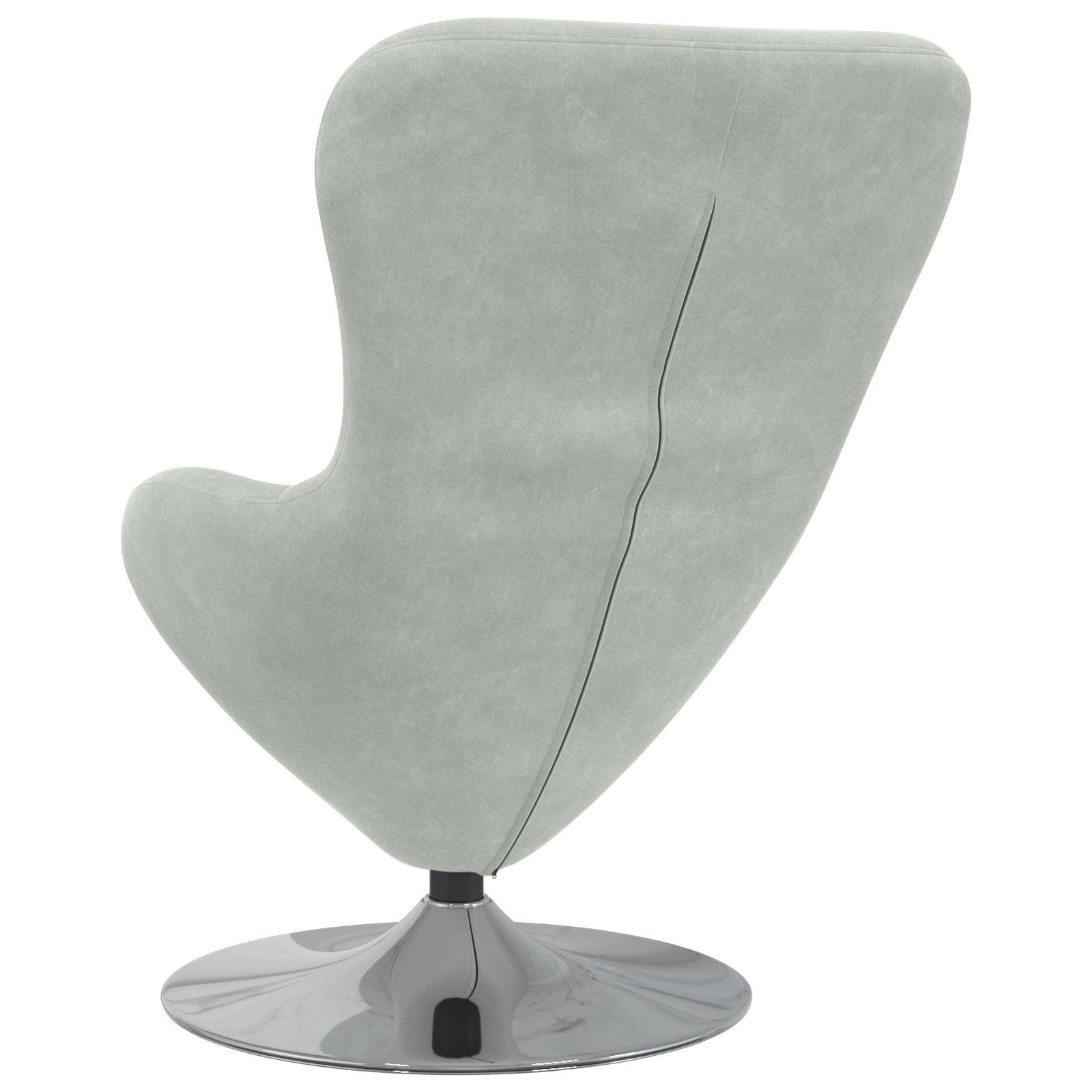 Egg Chair Light Grey Velvet - Image 6