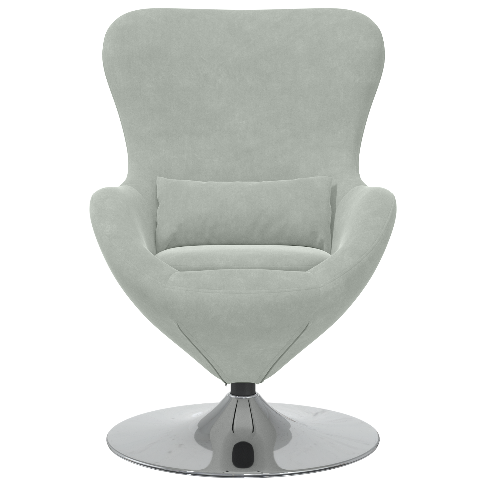 Egg Chair Light Grey Velvet - Image 4