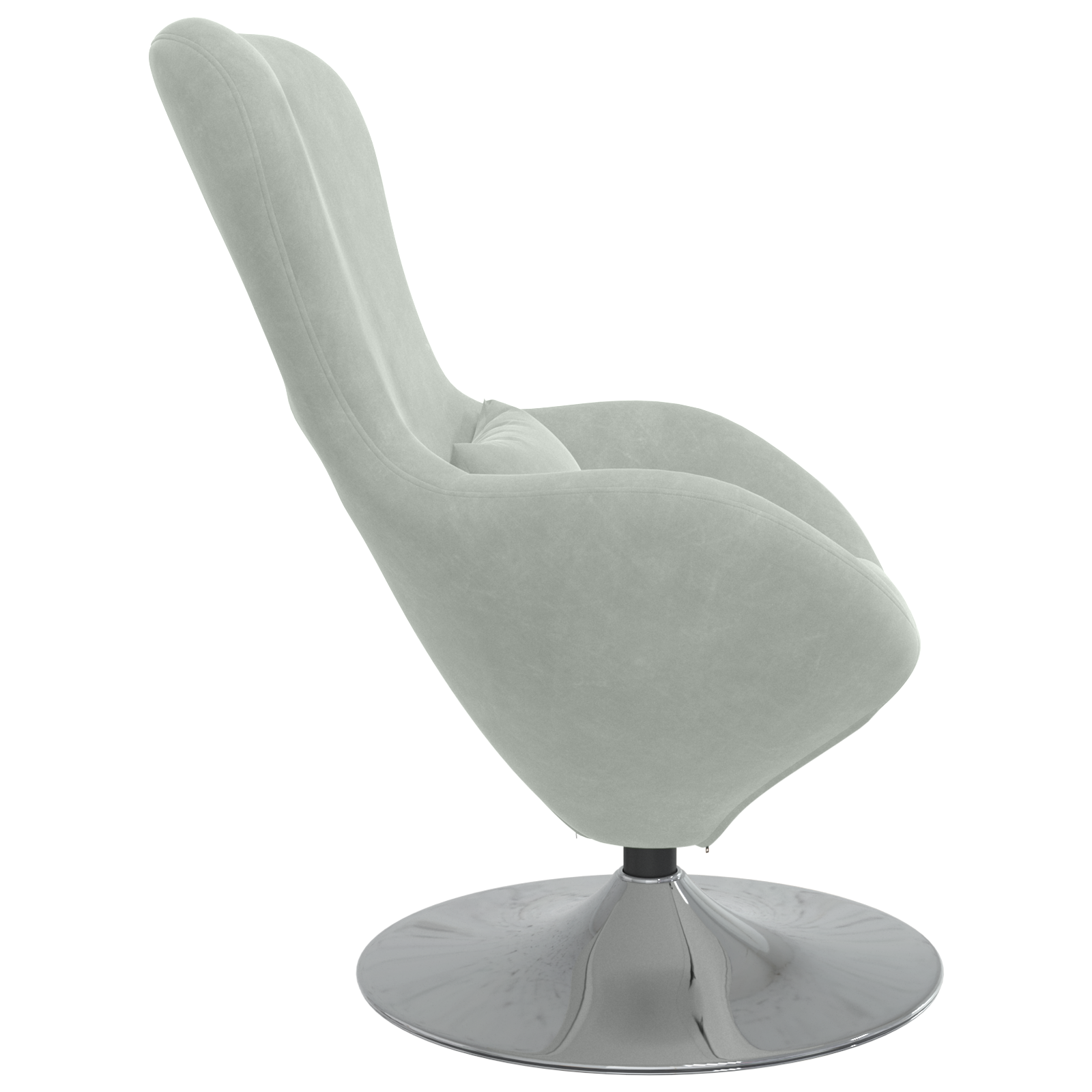 Egg Chair Light Grey Velvet - Image 5