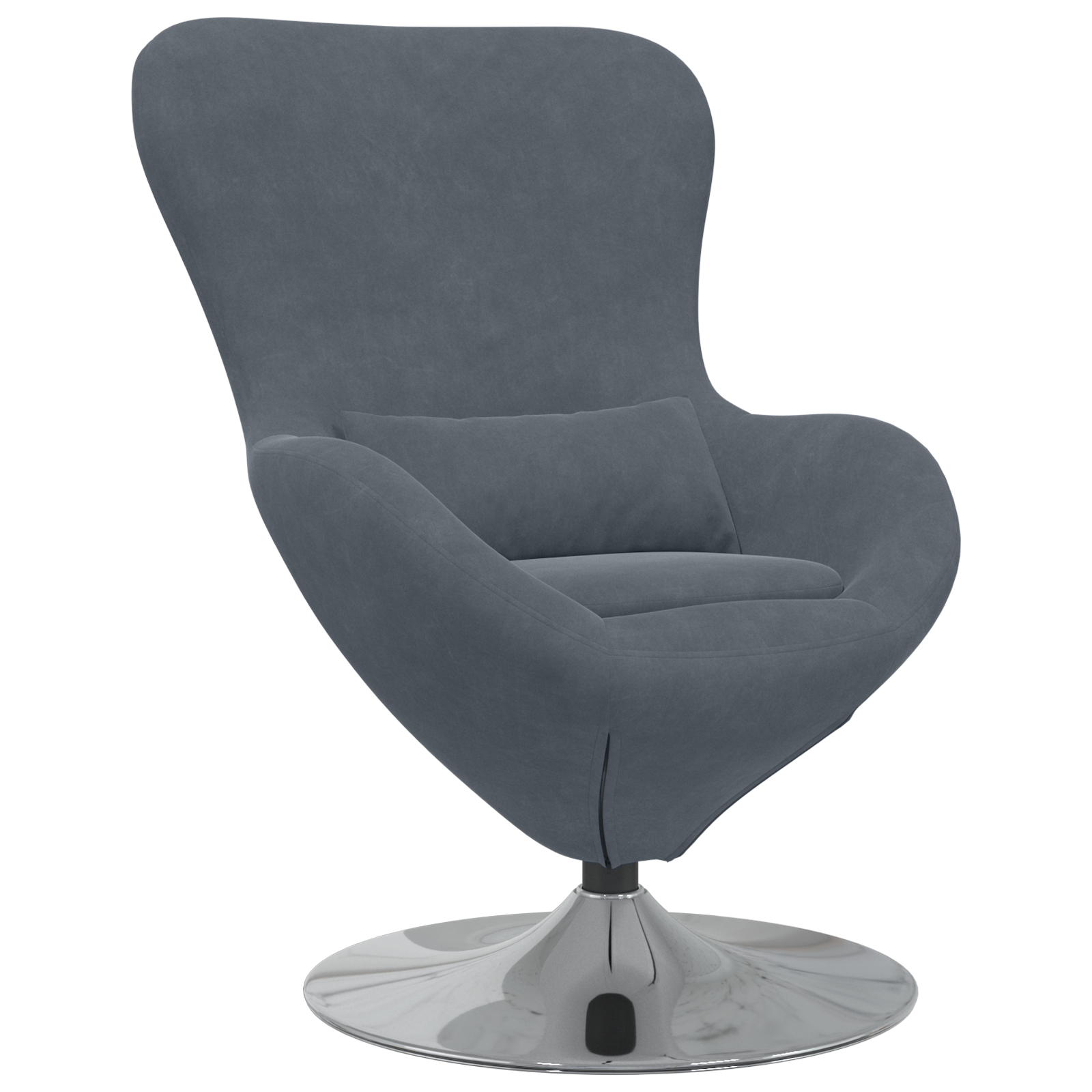 Egg Chair Dark Grey Velvet - Image 2
