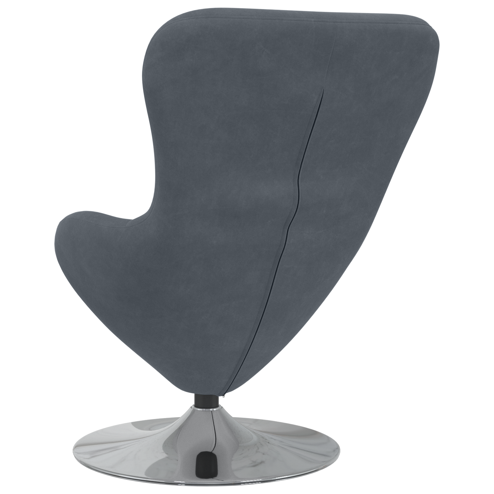 Egg Chair Dark Grey Velvet - Image 6