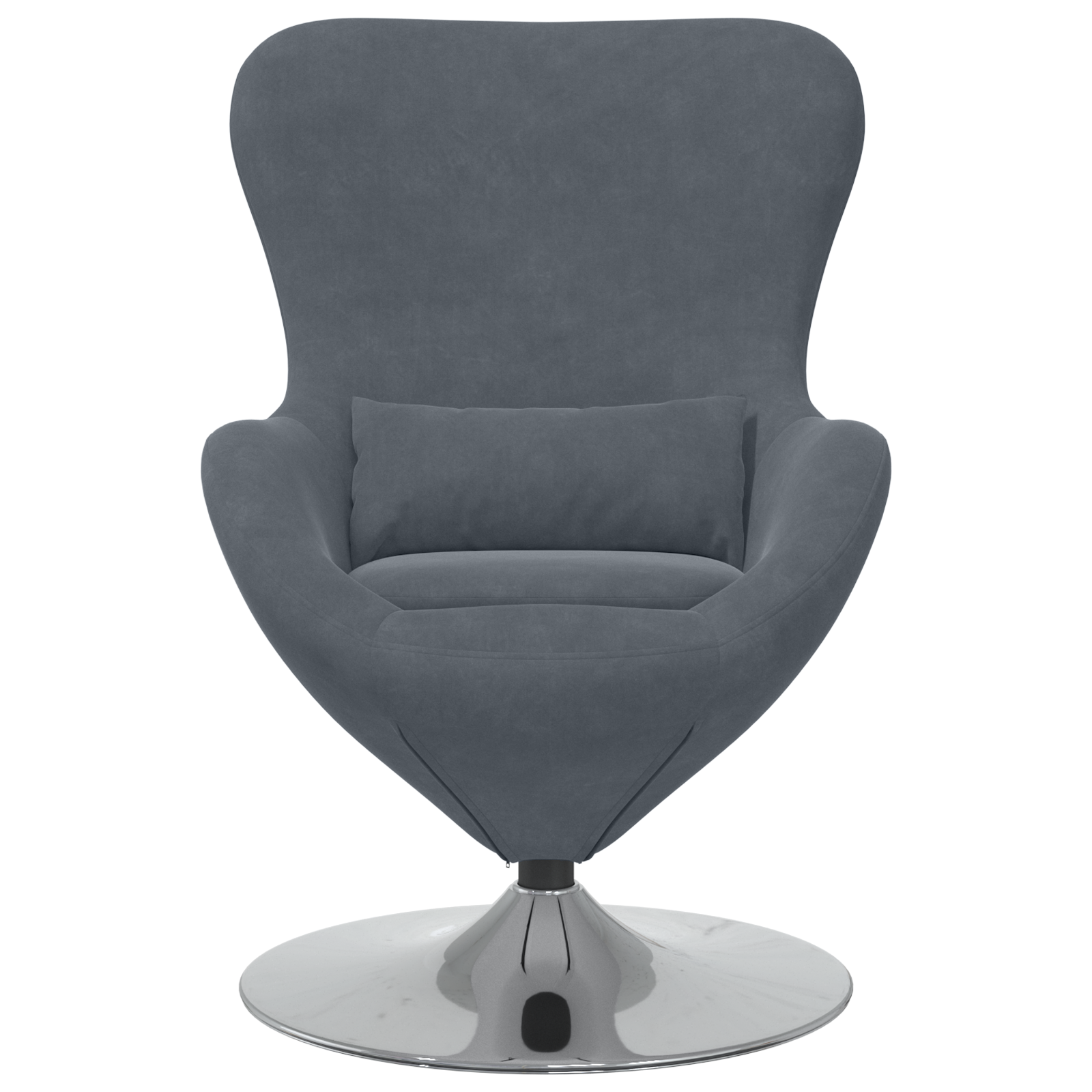 Egg Chair Dark Grey Velvet - Image 4
