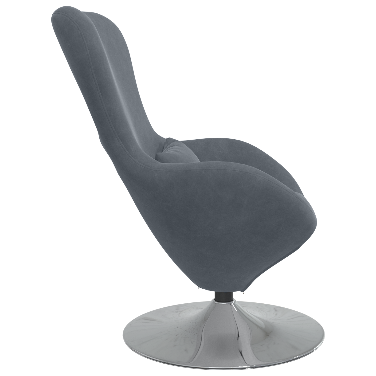 Egg Chair Dark Grey Velvet - Image 5
