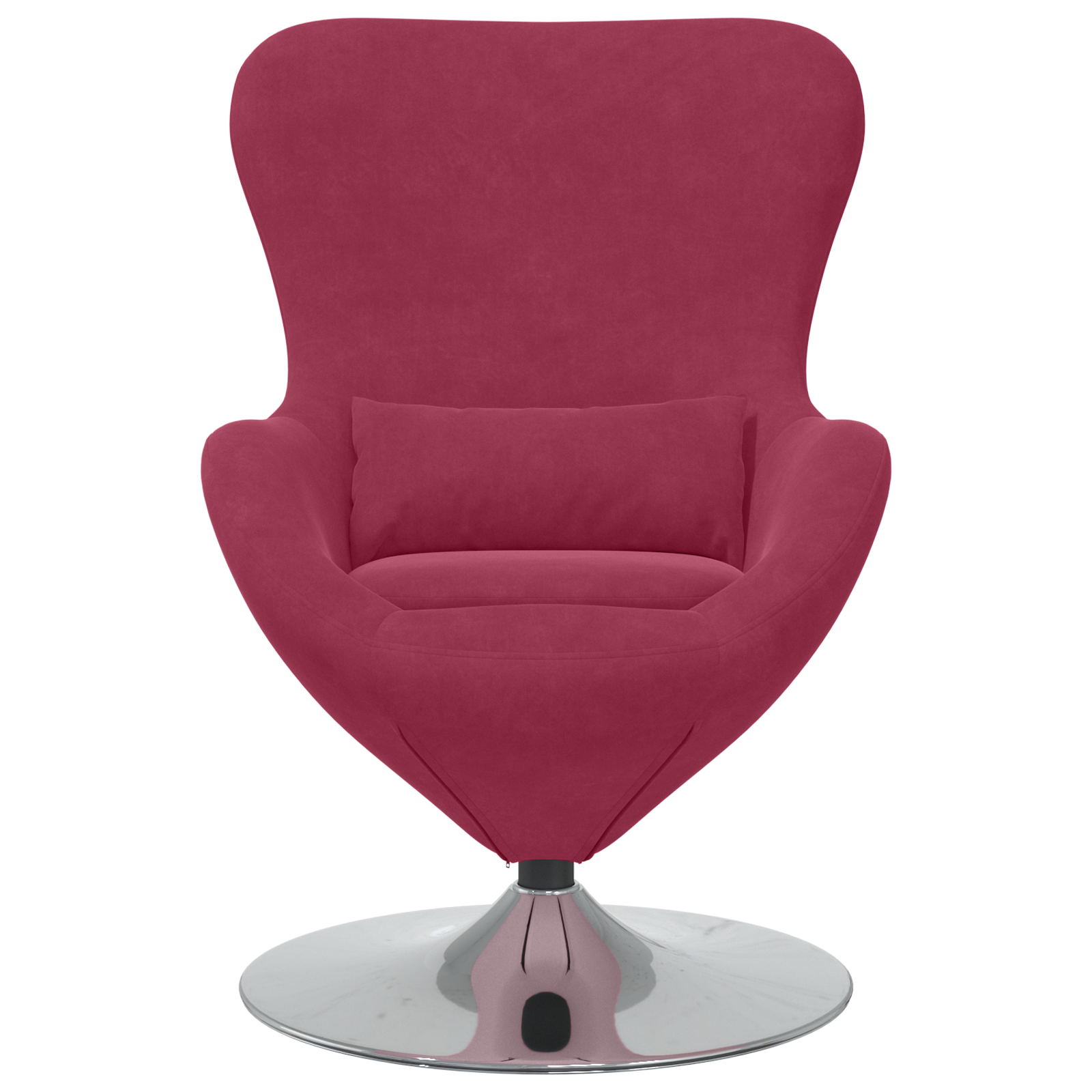 Egg Chair Wine Red Velvet - Image 4