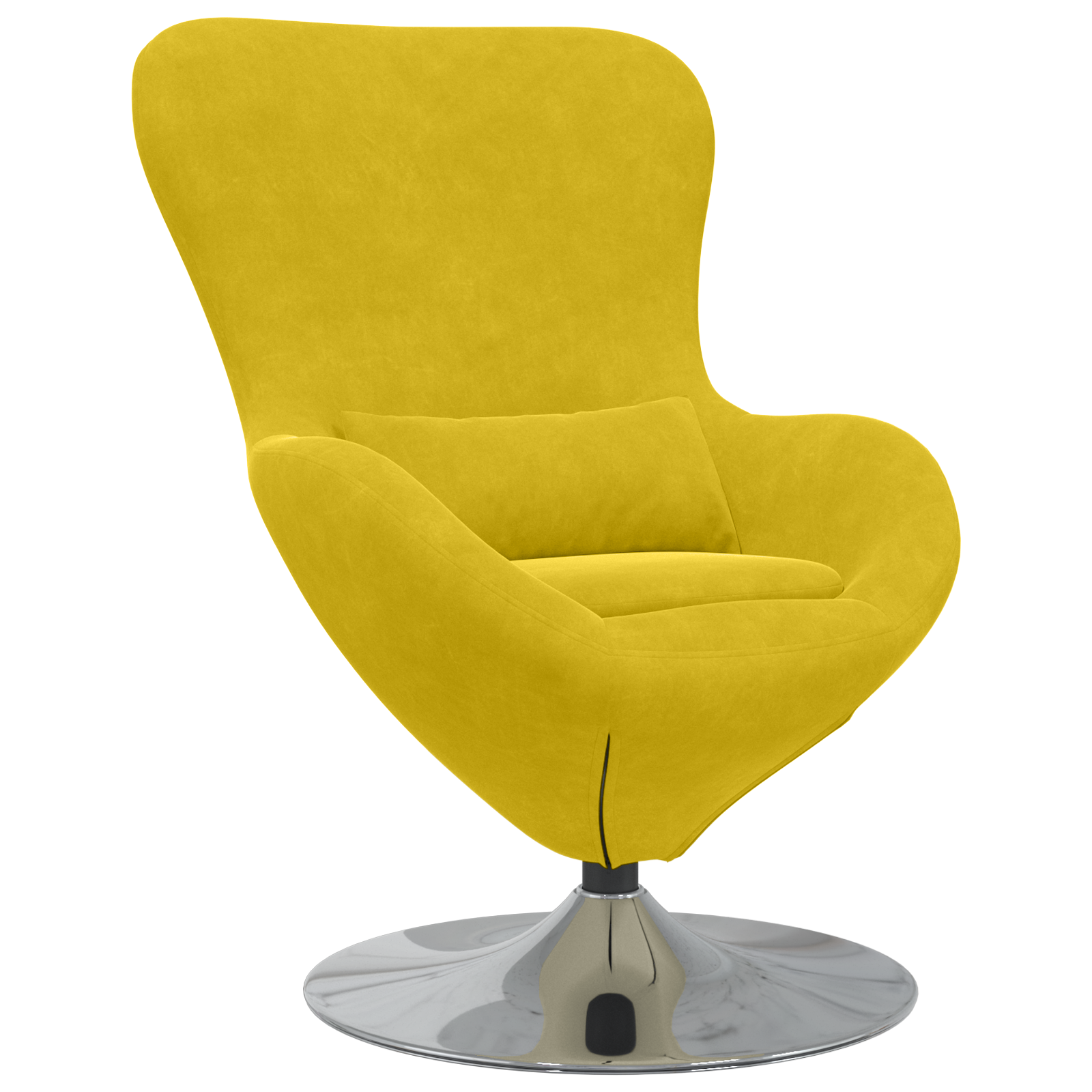 Egg Chair Yellow Velvet - Image 2