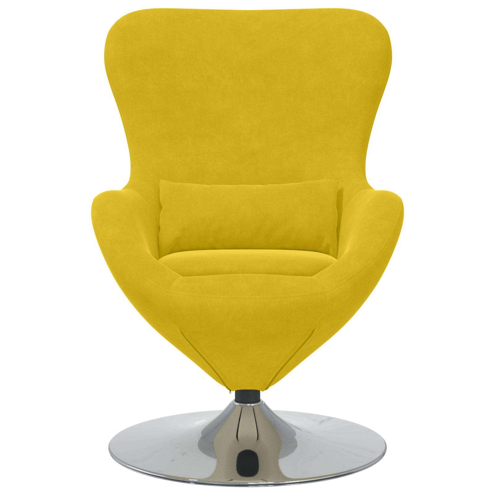 Egg Chair Yellow Velvet - Image 4