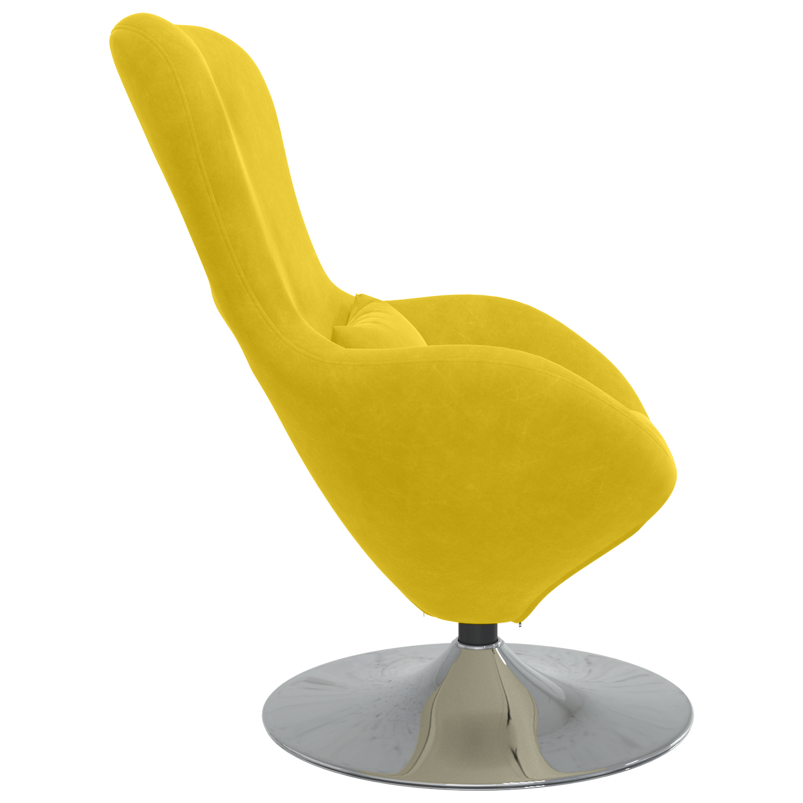 Egg Chair Yellow Velvet - Image 5