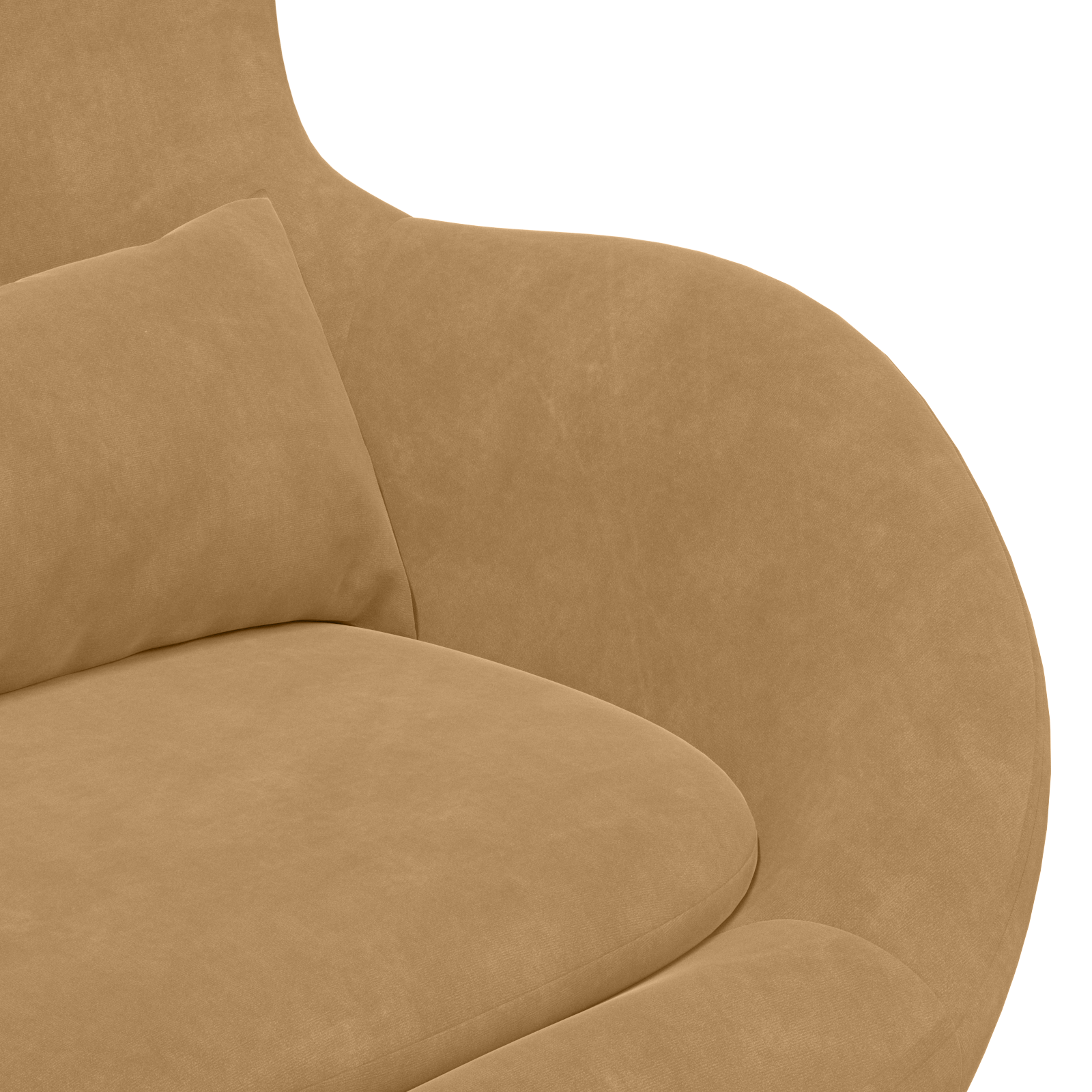 Egg Chair Brown Velvet - Image 7