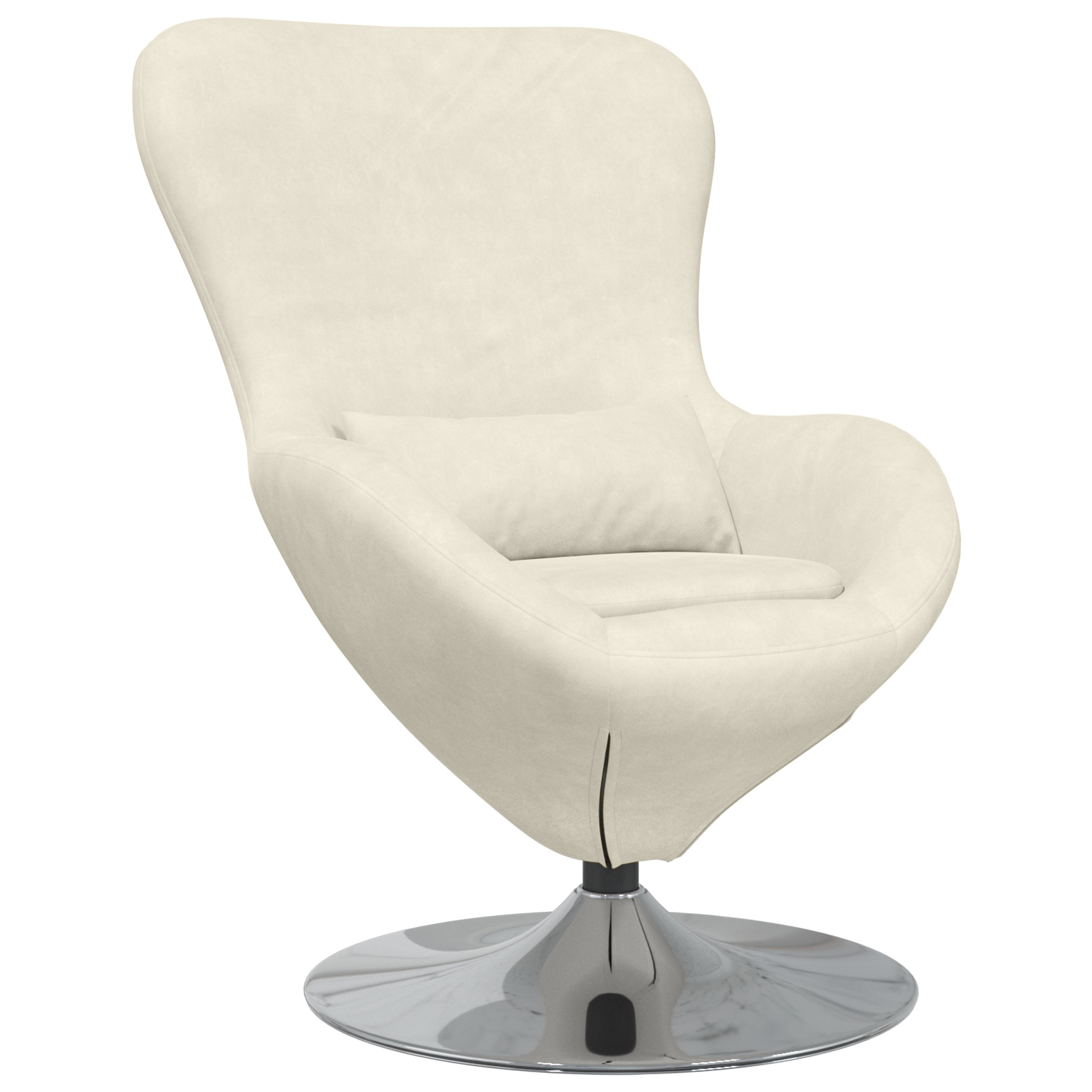 Egg Chair Cream Velvet - Image 2