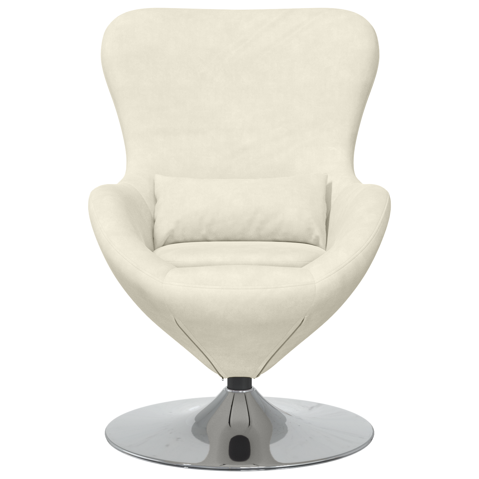 Egg Chair Cream Velvet - Image 4