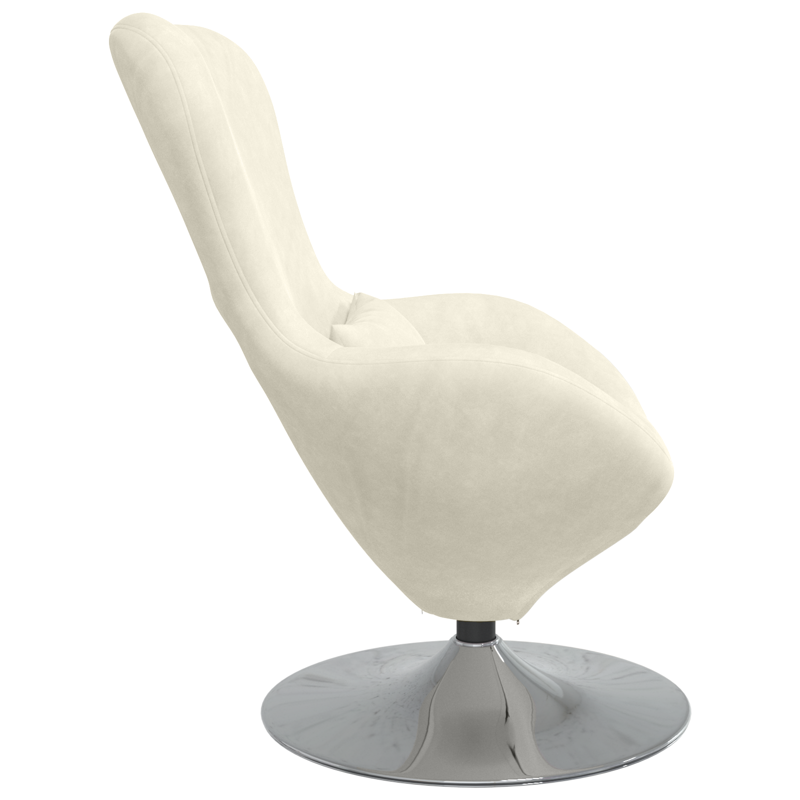 Egg Chair Cream Velvet - Image 5