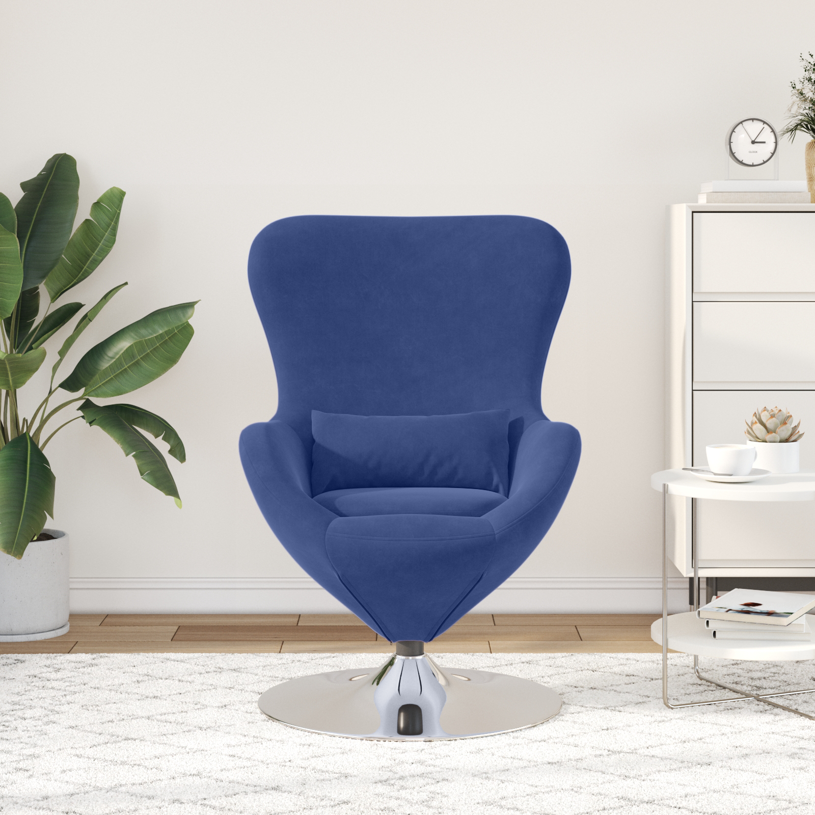 Egg Chair Police Blue Velvet - Image 3