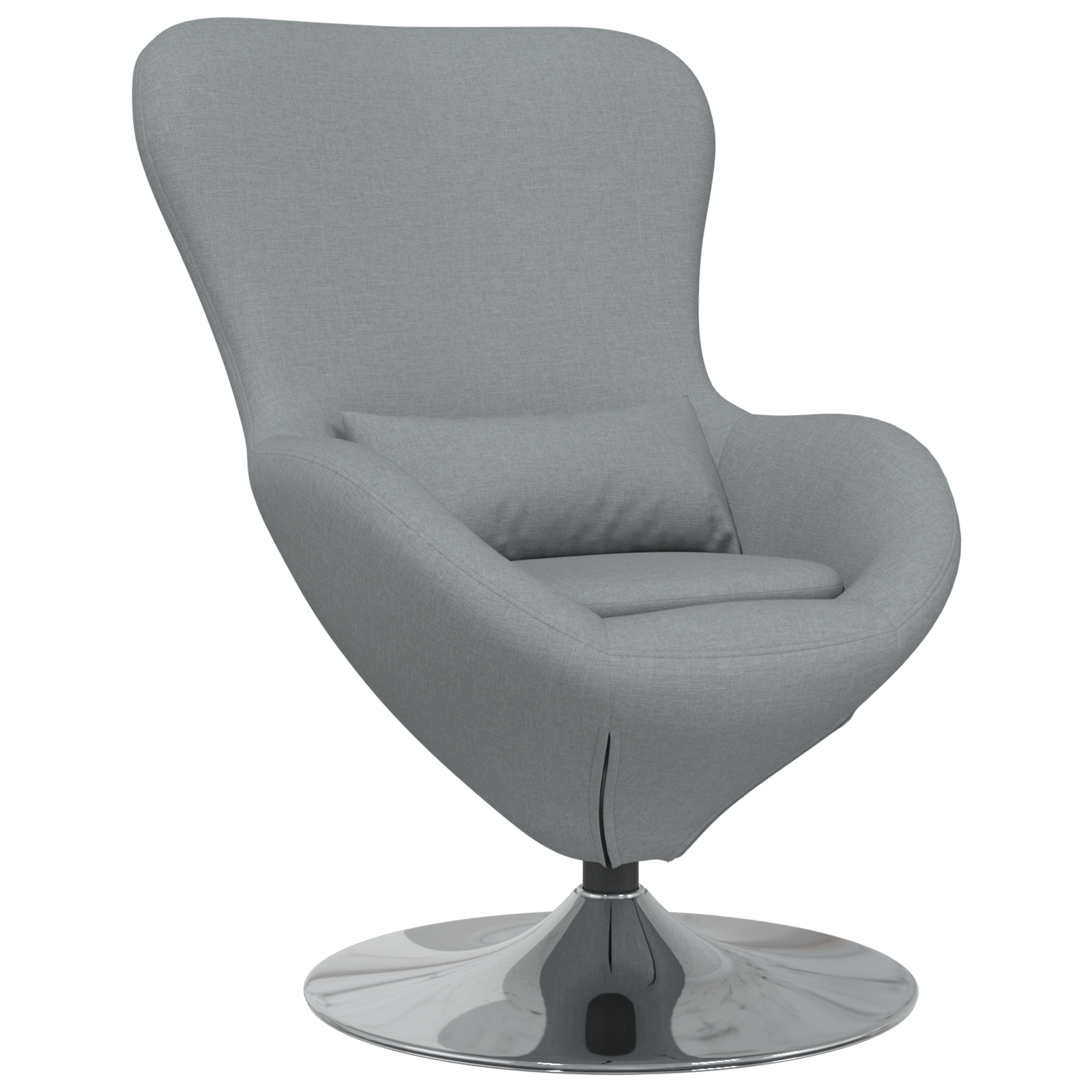 Egg Chair Light Grey Fabric - Image 2